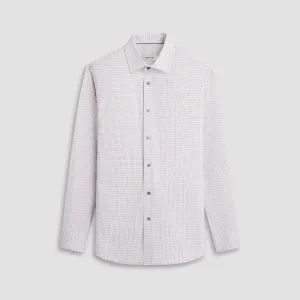 Men's Bugatchi | James Geometric OoohCotton® Shirt | Dijon