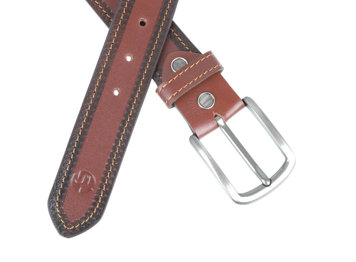 MENS LEATHER CASUAL BELT 99431