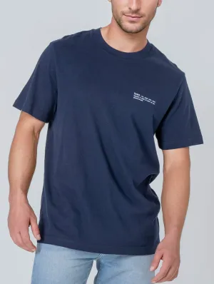 Men's Organic Cotton Relaxed Fit T-shirt | Midnight Navy Blue