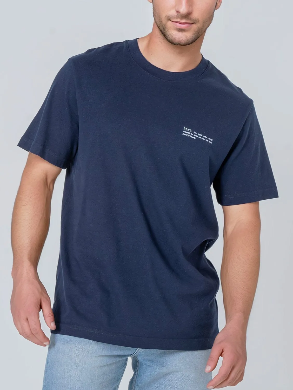 Men's Organic Cotton Relaxed Fit T-shirt | Midnight Navy Blue