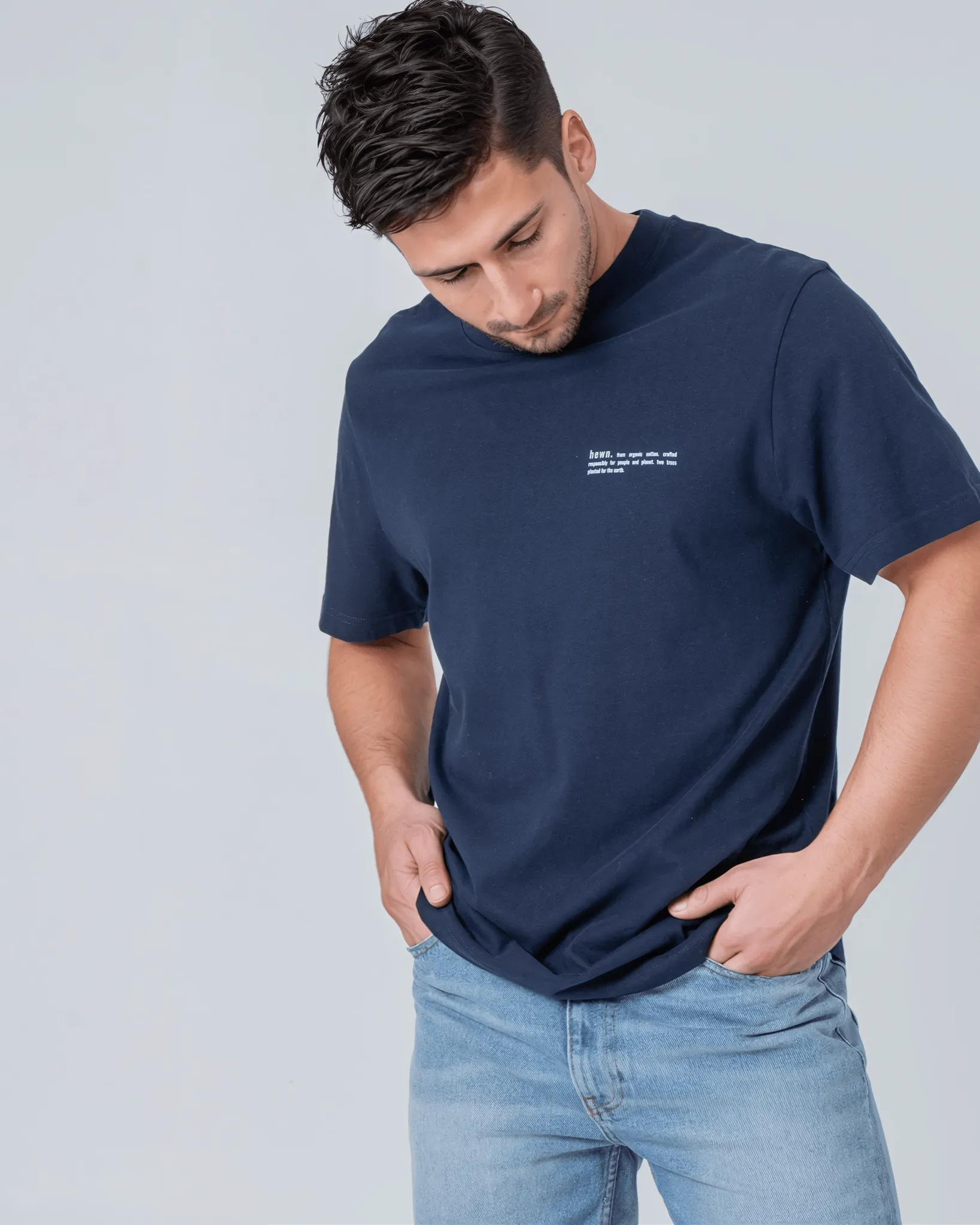 Men's Organic Cotton Relaxed Fit T-shirt | Midnight Navy Blue