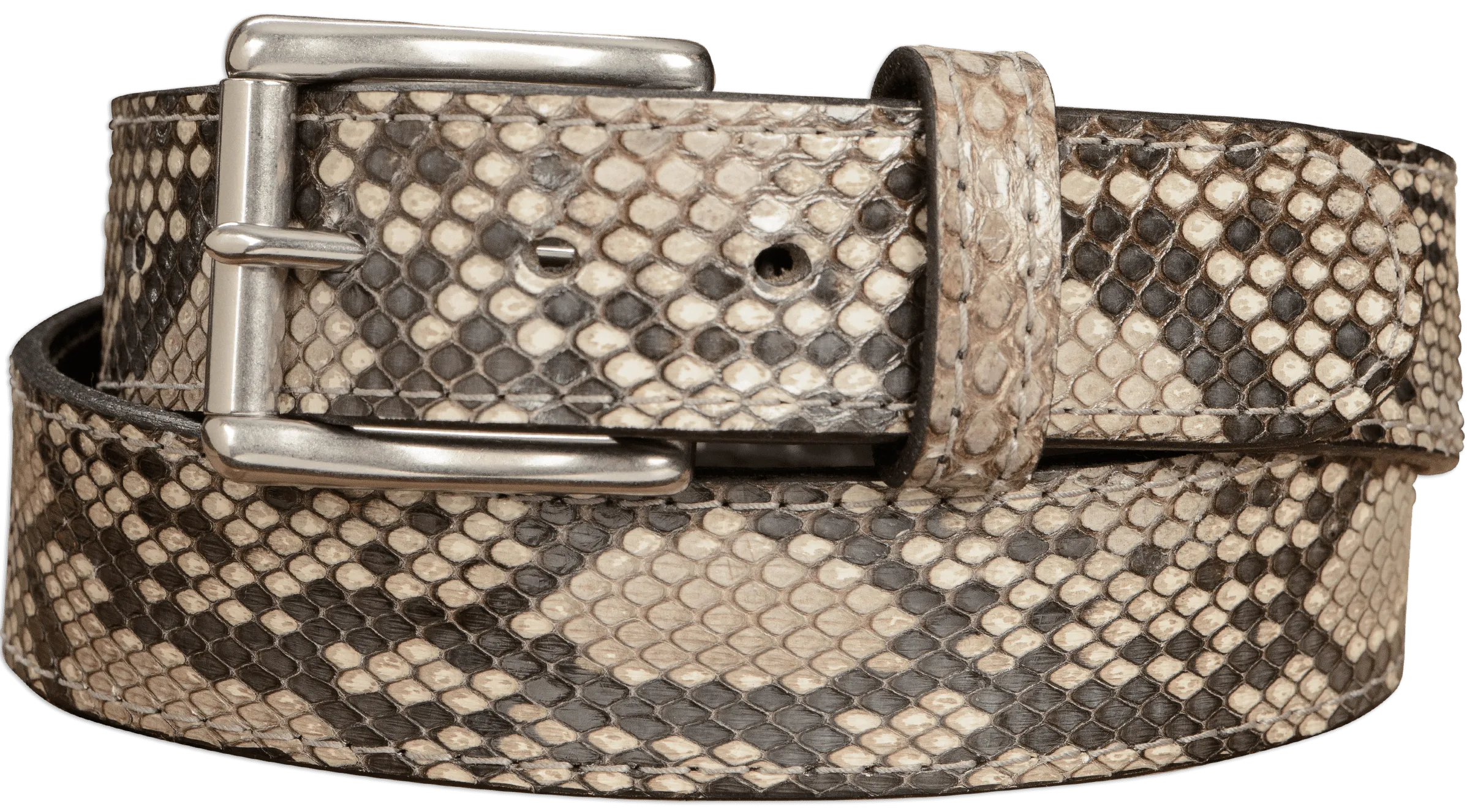 Men's Python Snakeskin Max Thickness Gun Leather Belt