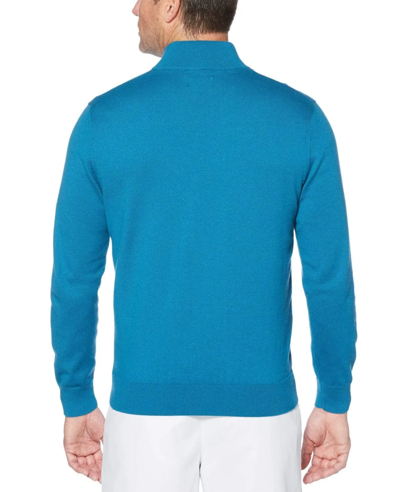 Mens Thermal Ombre Jacquard 1/4 Zip Sweater