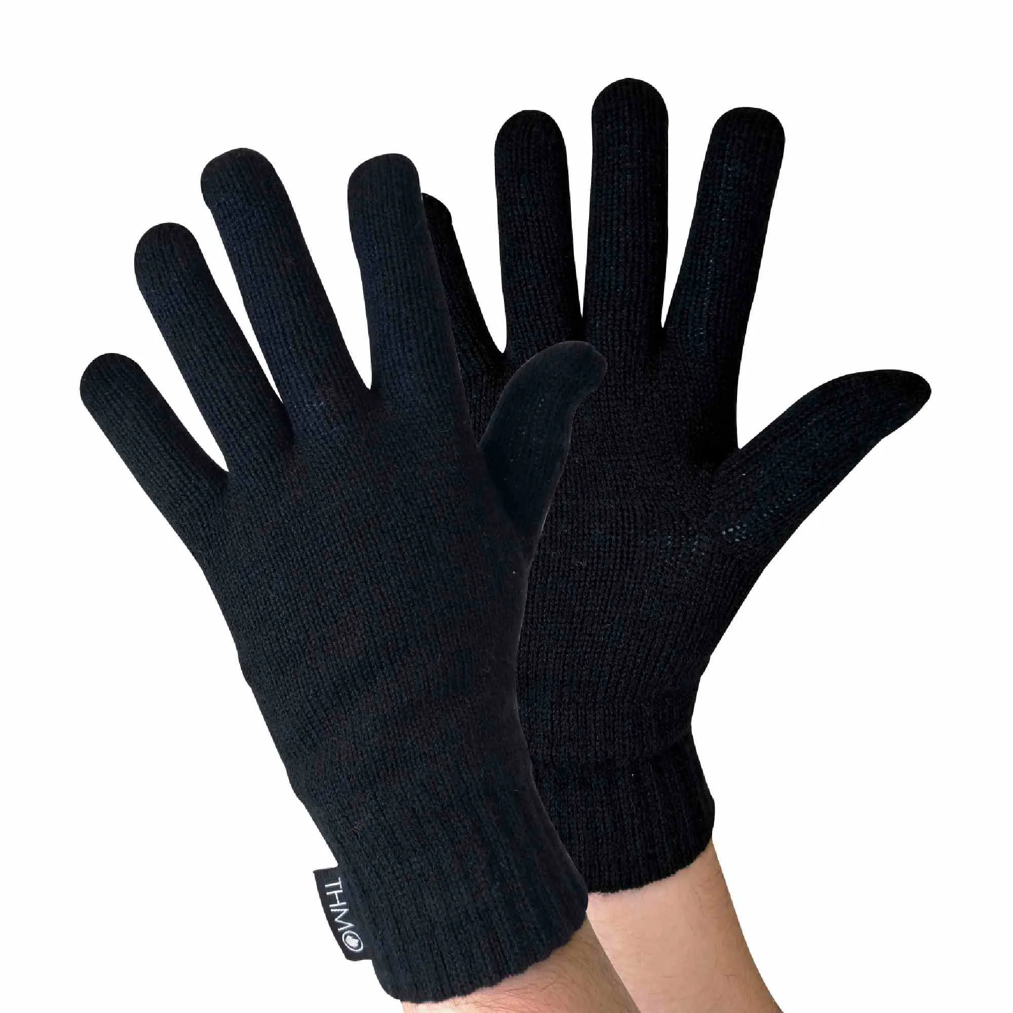 Mens Thinsulate Knitted Thermal Hat & Gloves Set for Winter