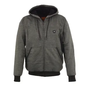 Men's Zipper Front Heated Hoodie w/ Front & Back Heating Elements