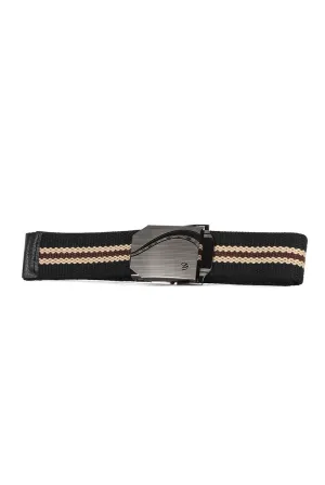 Menswear Fabric Belt - Black
