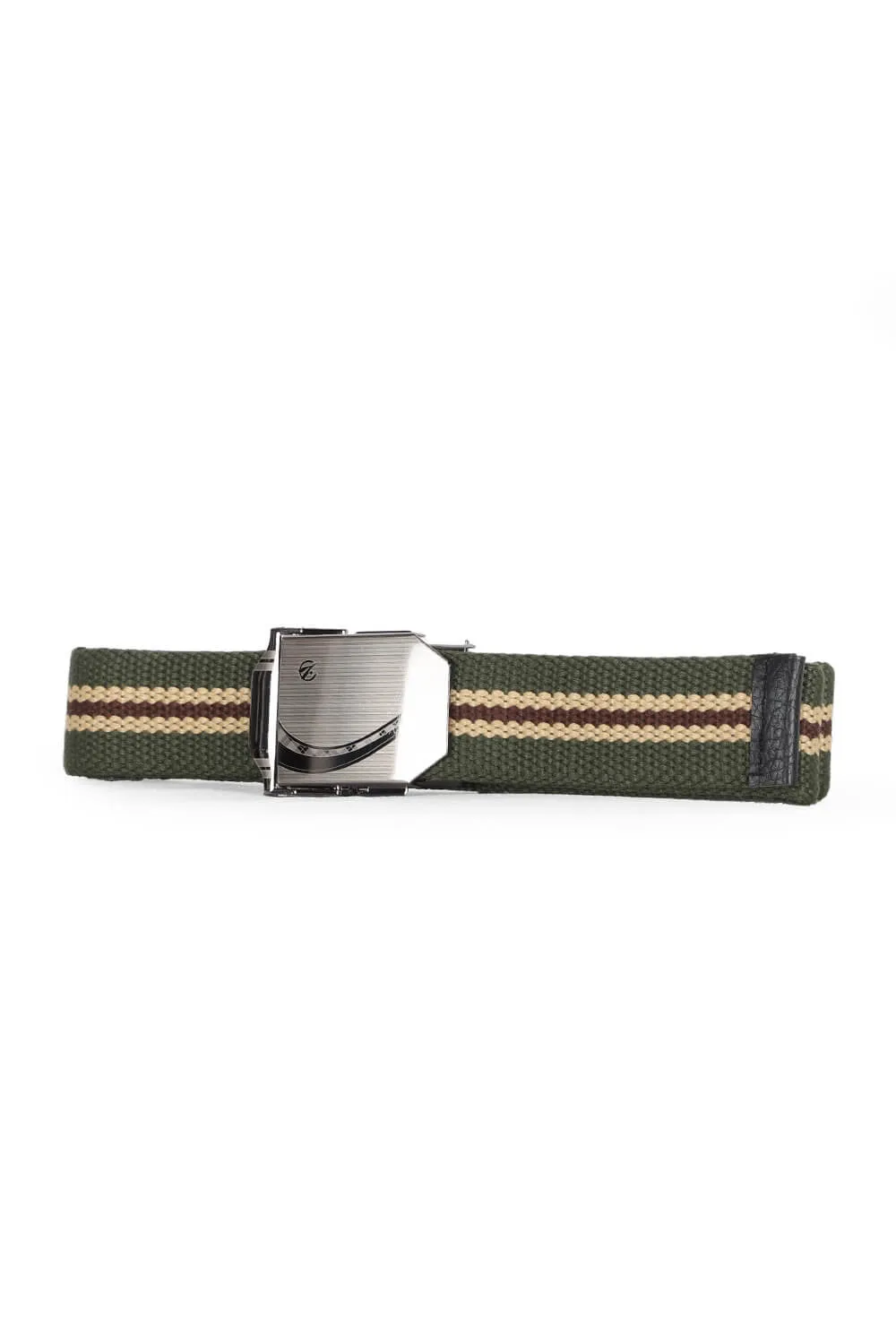 Menswear Fabric Belt - Green