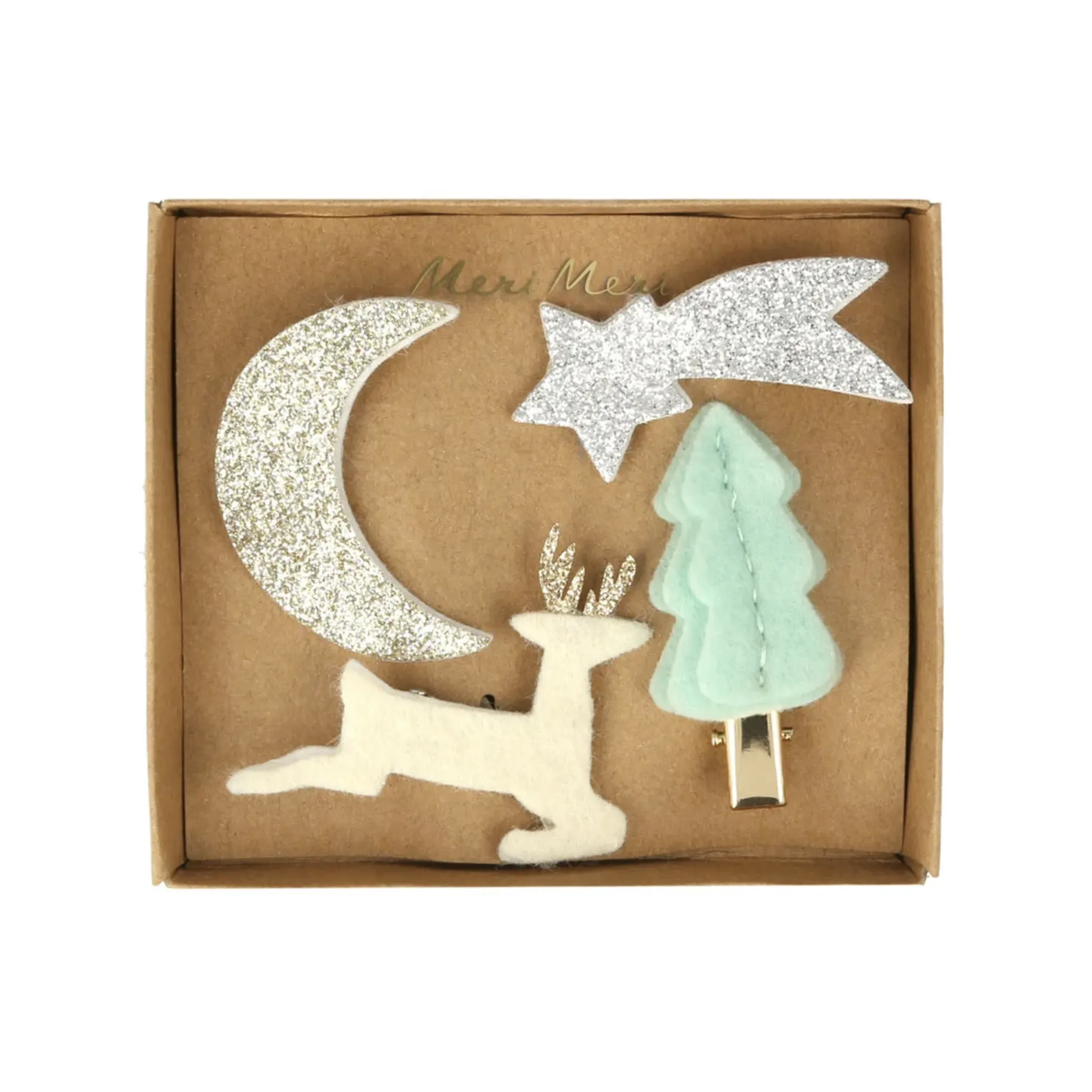 Meri Meri - Felt & Glitter Icon Hair Clips