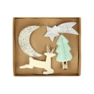 Meri Meri - Felt & Glitter Icon Hair Clips