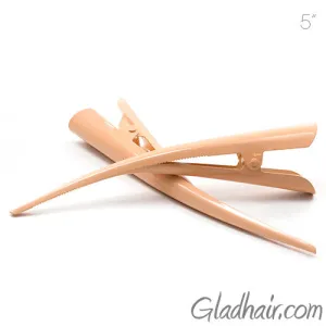 Metal Beak Clip Beige Color Painted With Teeth - Pair