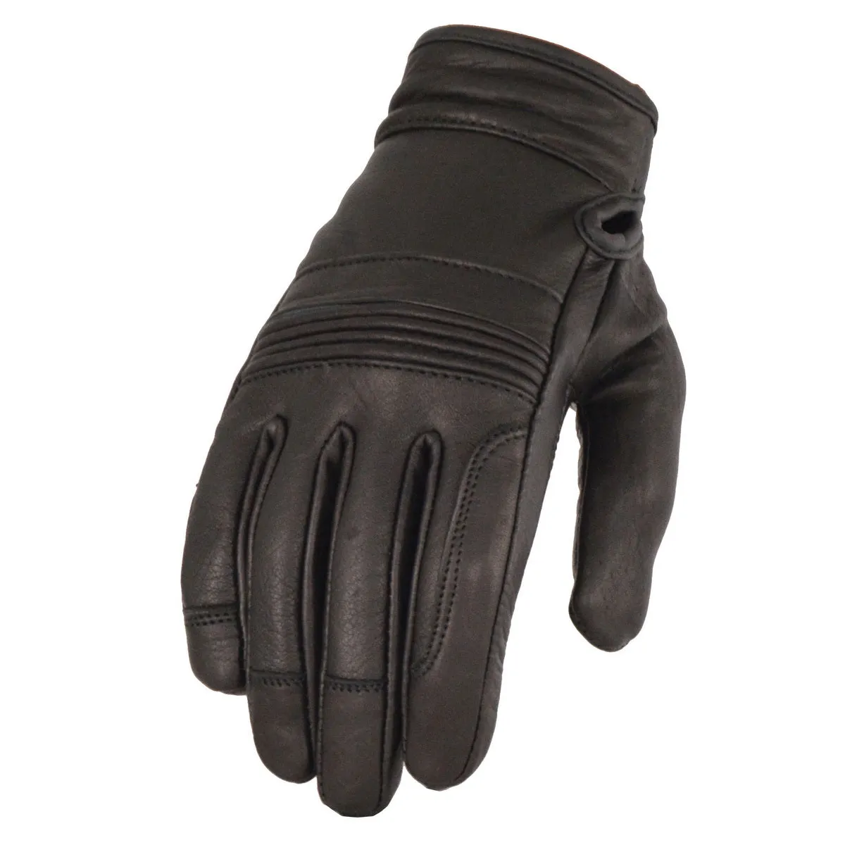 MG7735 Women's 'Flex Knuckles' Black Premium Leather Gloves with Gel Palms