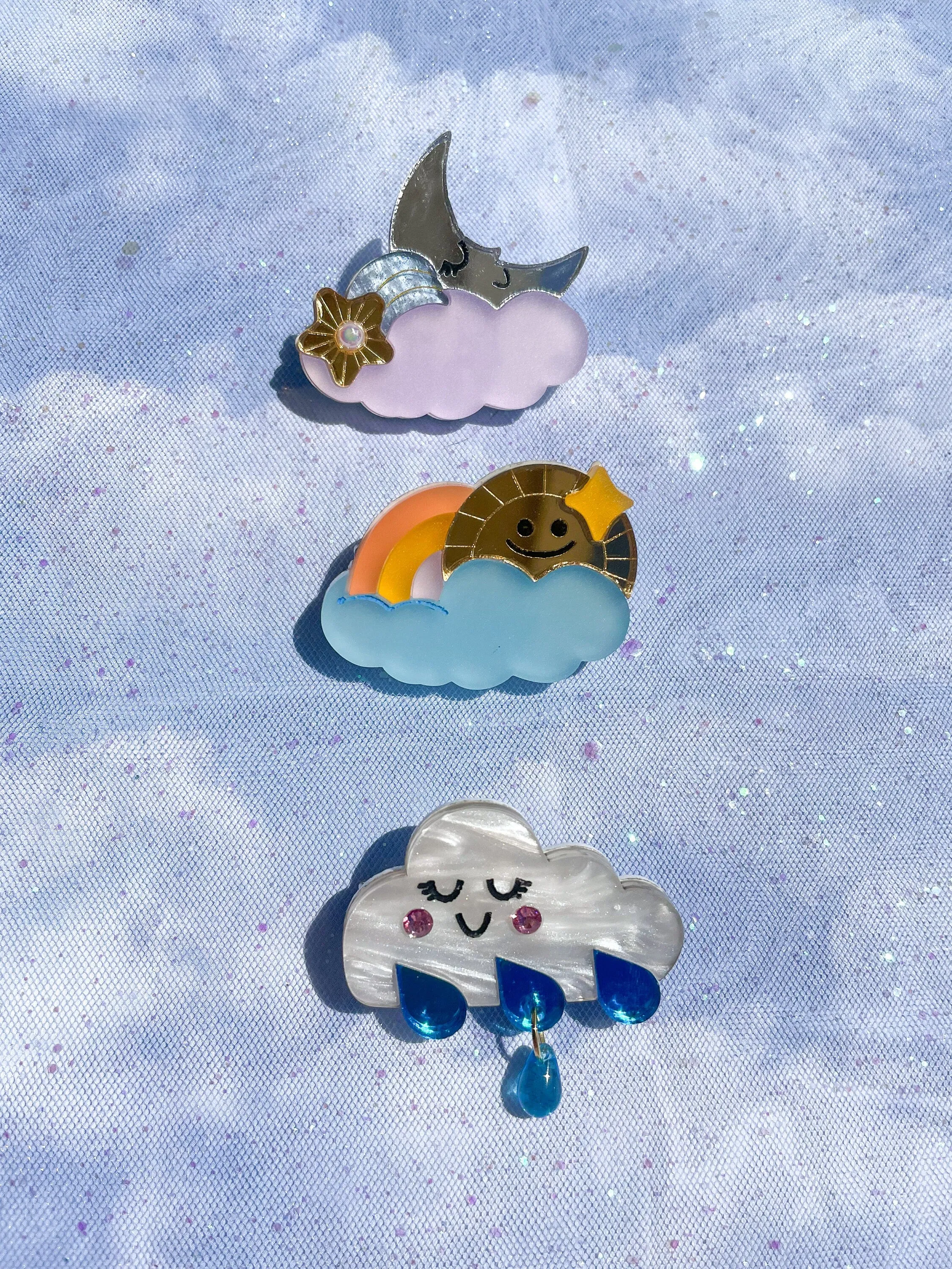 Midnight Rain Hair Clips/Brooch
