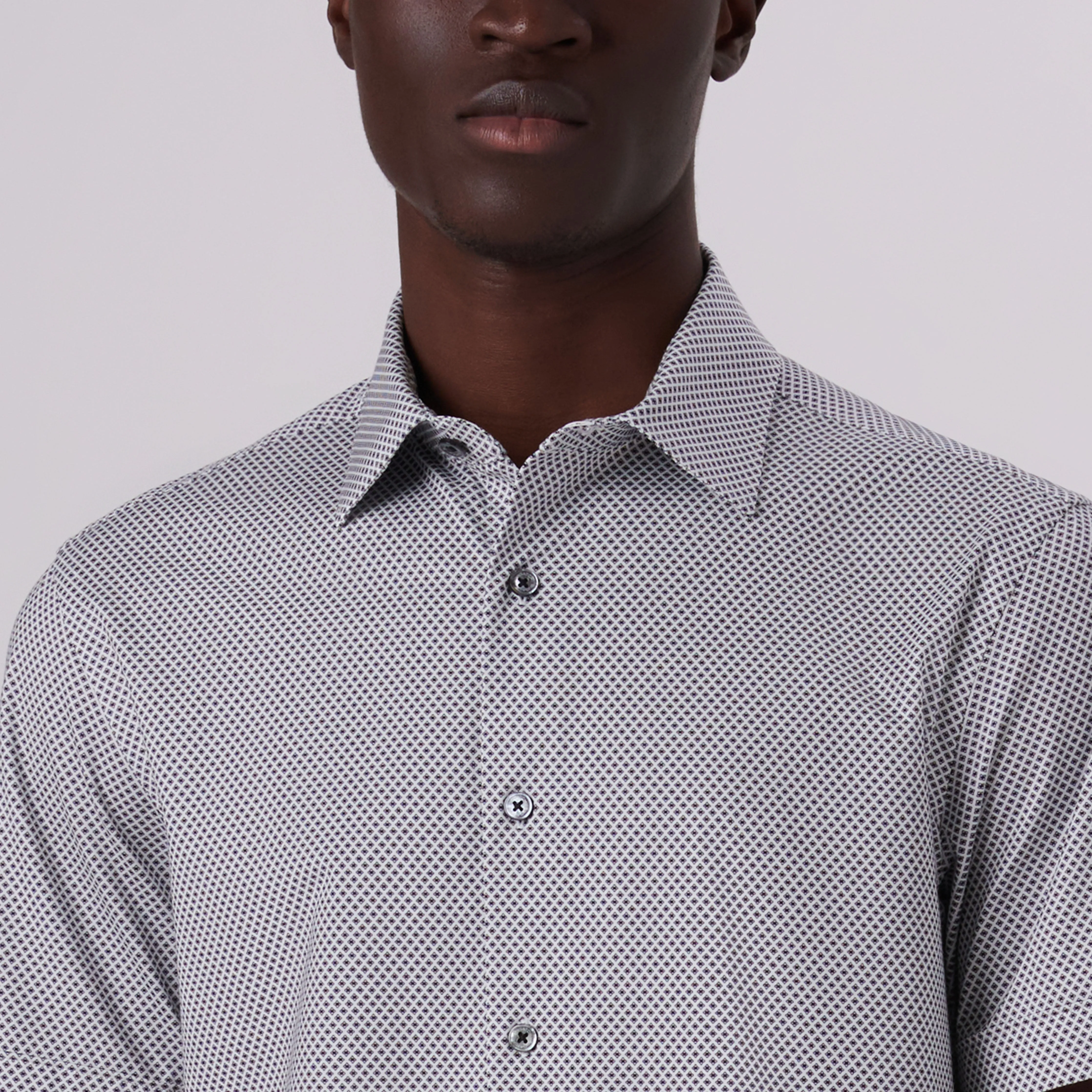 Miles Diamond Print OoohCotton Short Sleeve Shirt
