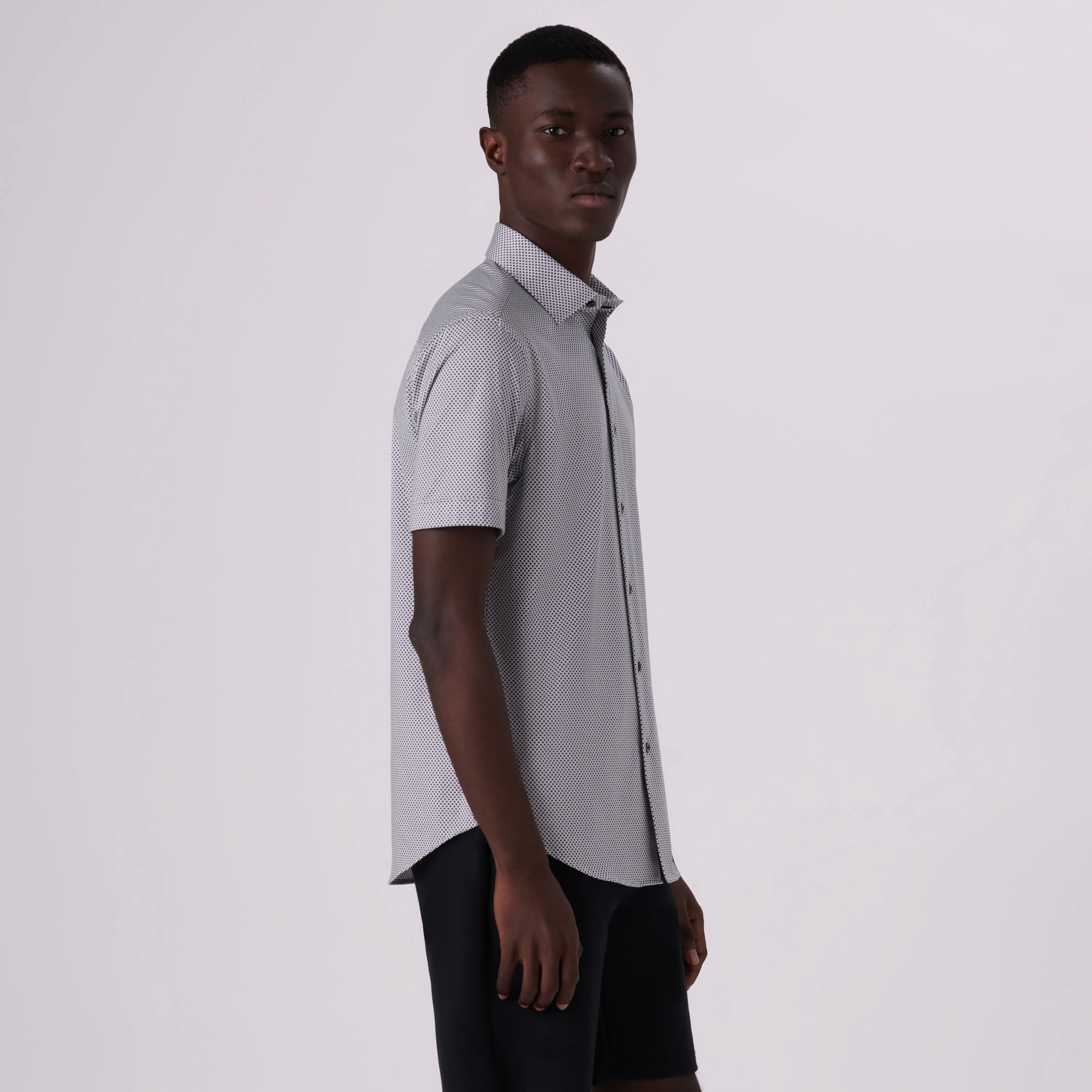Miles Diamond Print OoohCotton Short Sleeve Shirt