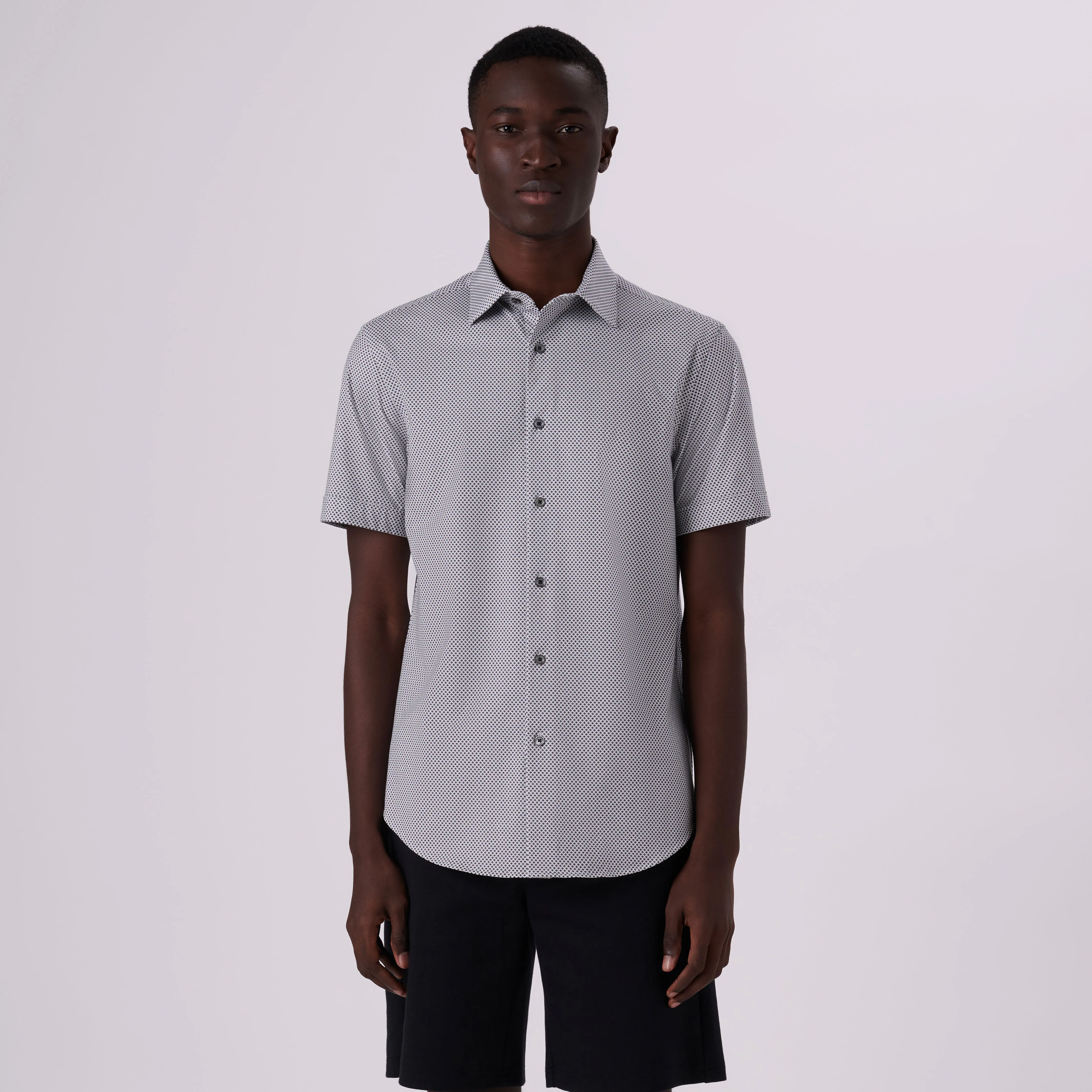 Miles Diamond Print OoohCotton Short Sleeve Shirt