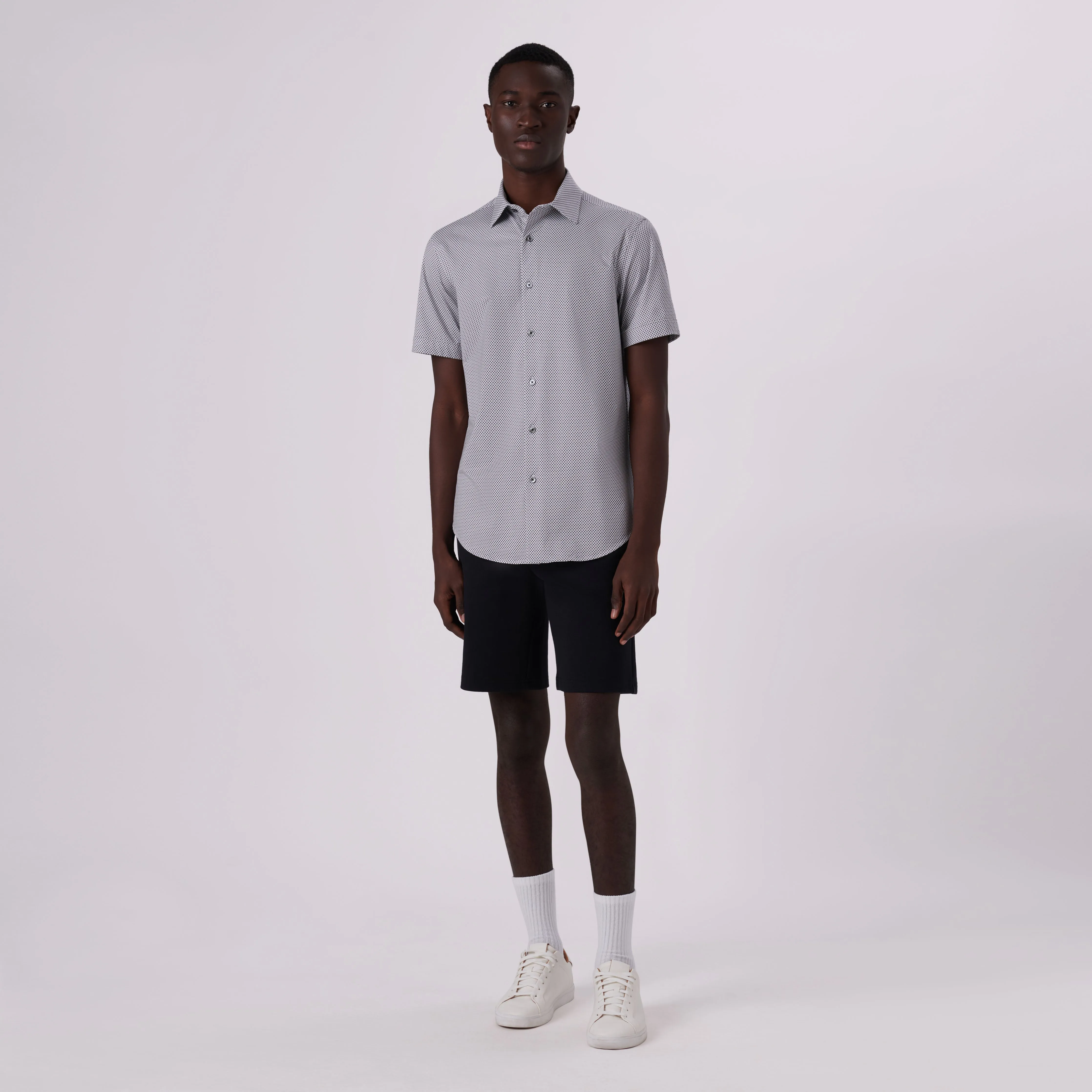 Miles Diamond Print OoohCotton Short Sleeve Shirt