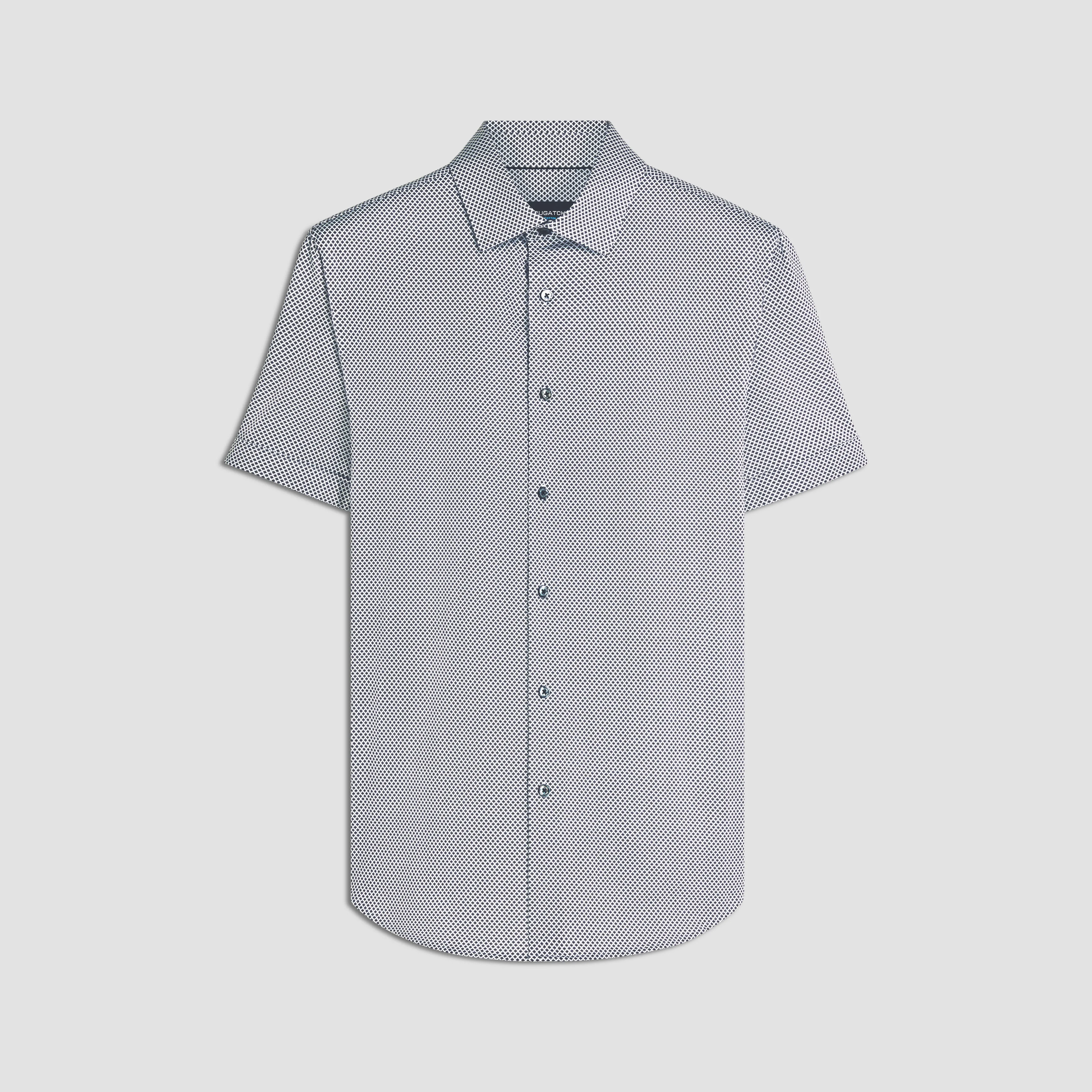 Miles Diamond Print OoohCotton Short Sleeve Shirt