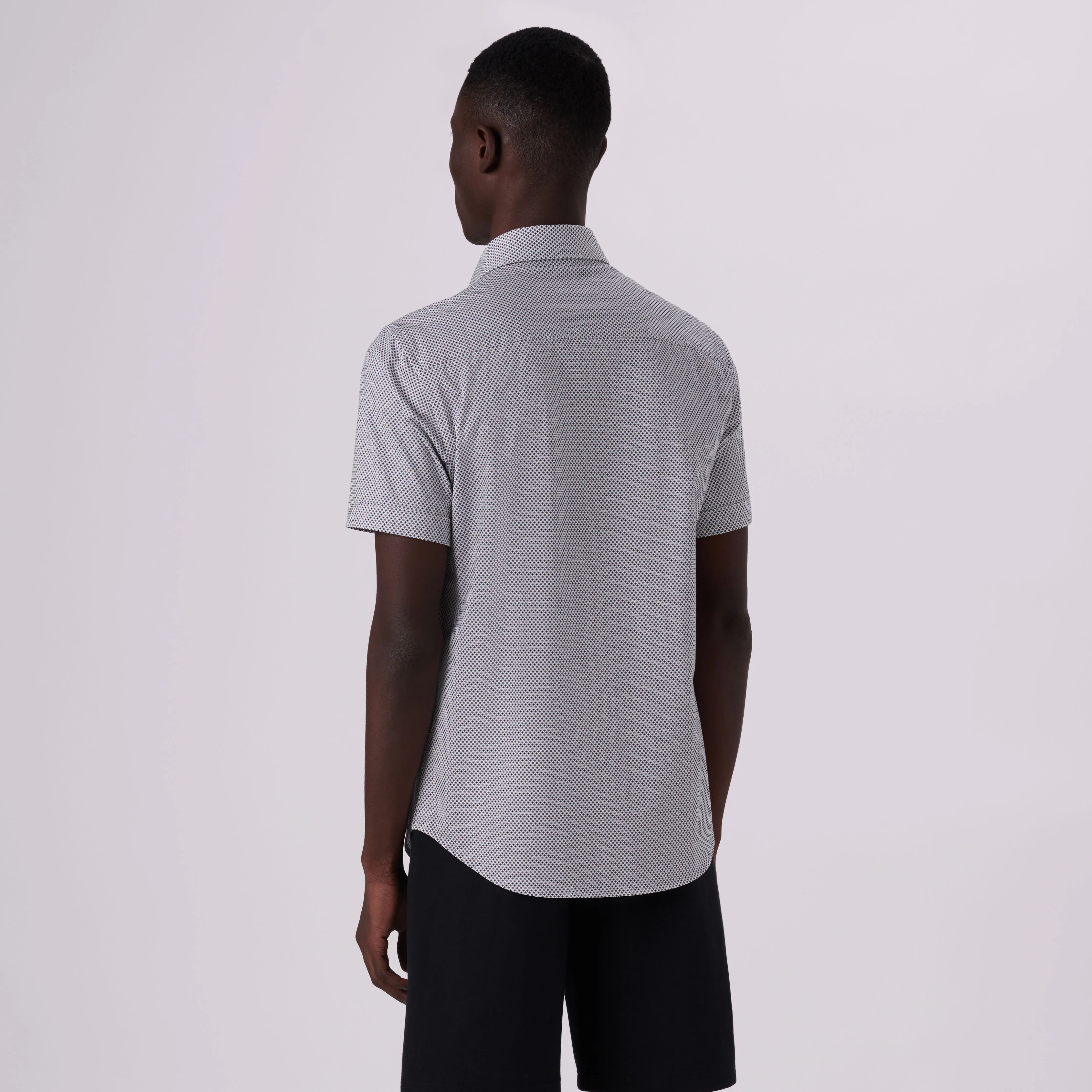 Miles Diamond Print OoohCotton Short Sleeve Shirt