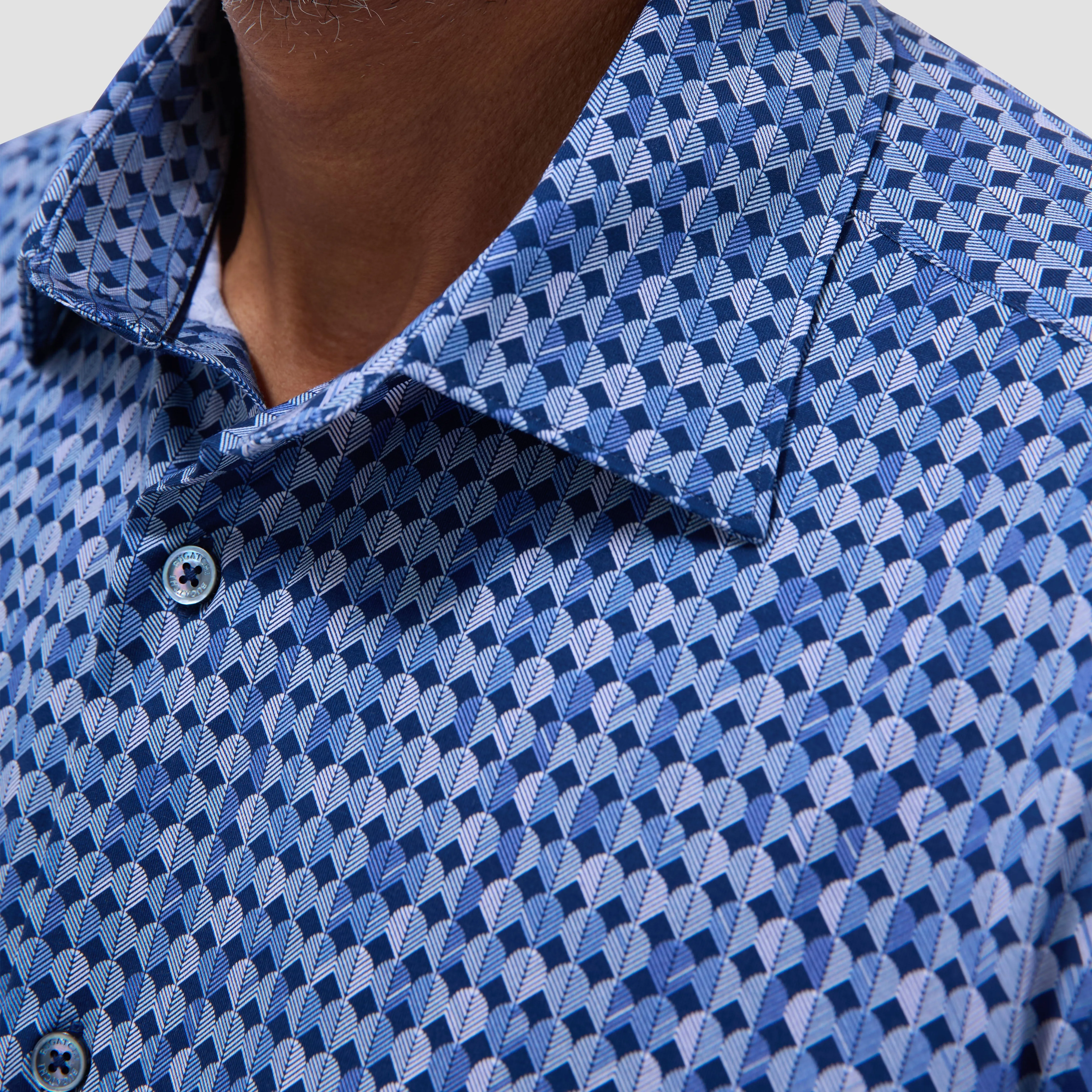 Miles Geometric OoohCotton Short -Sleeve Shirt