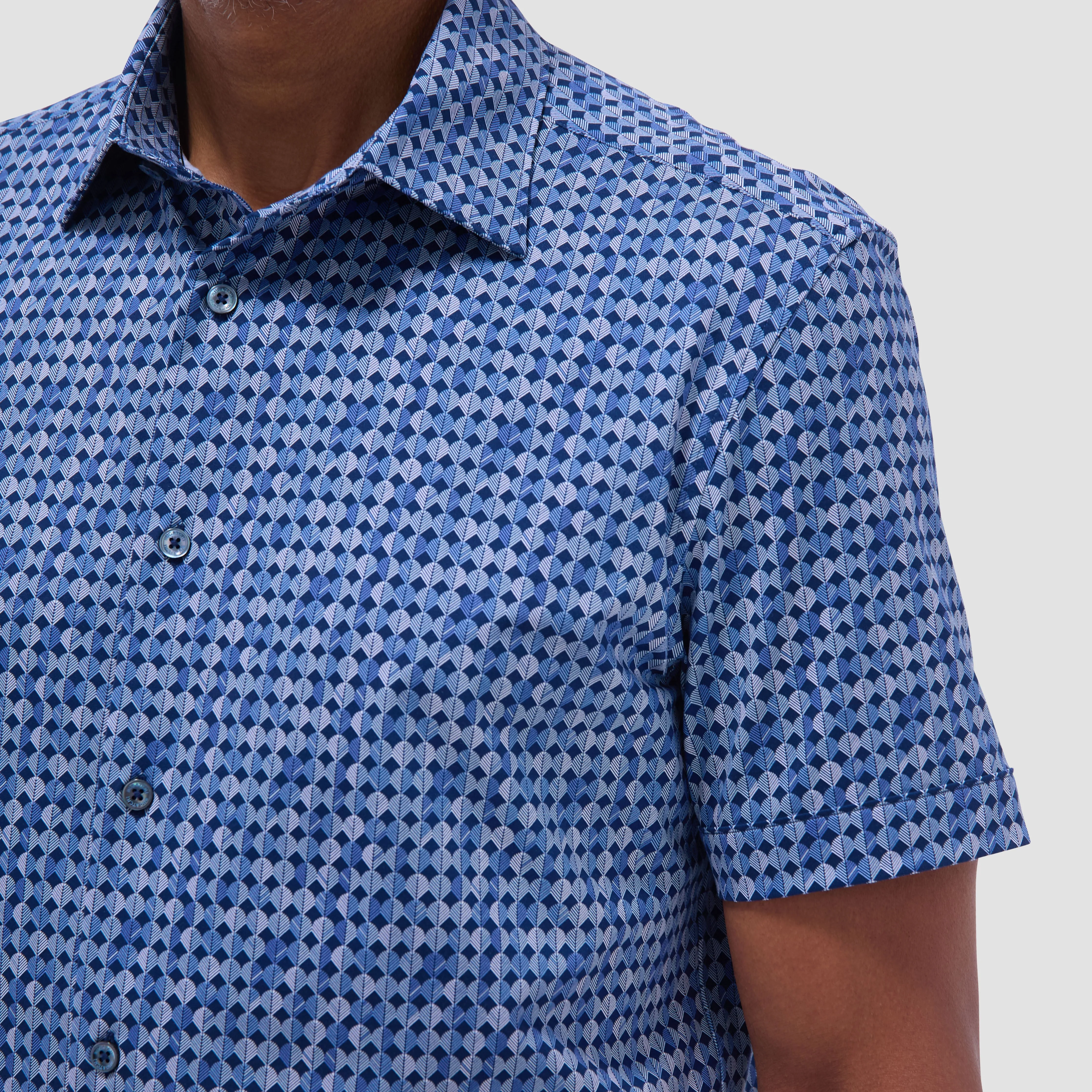 Miles Geometric OoohCotton Short -Sleeve Shirt