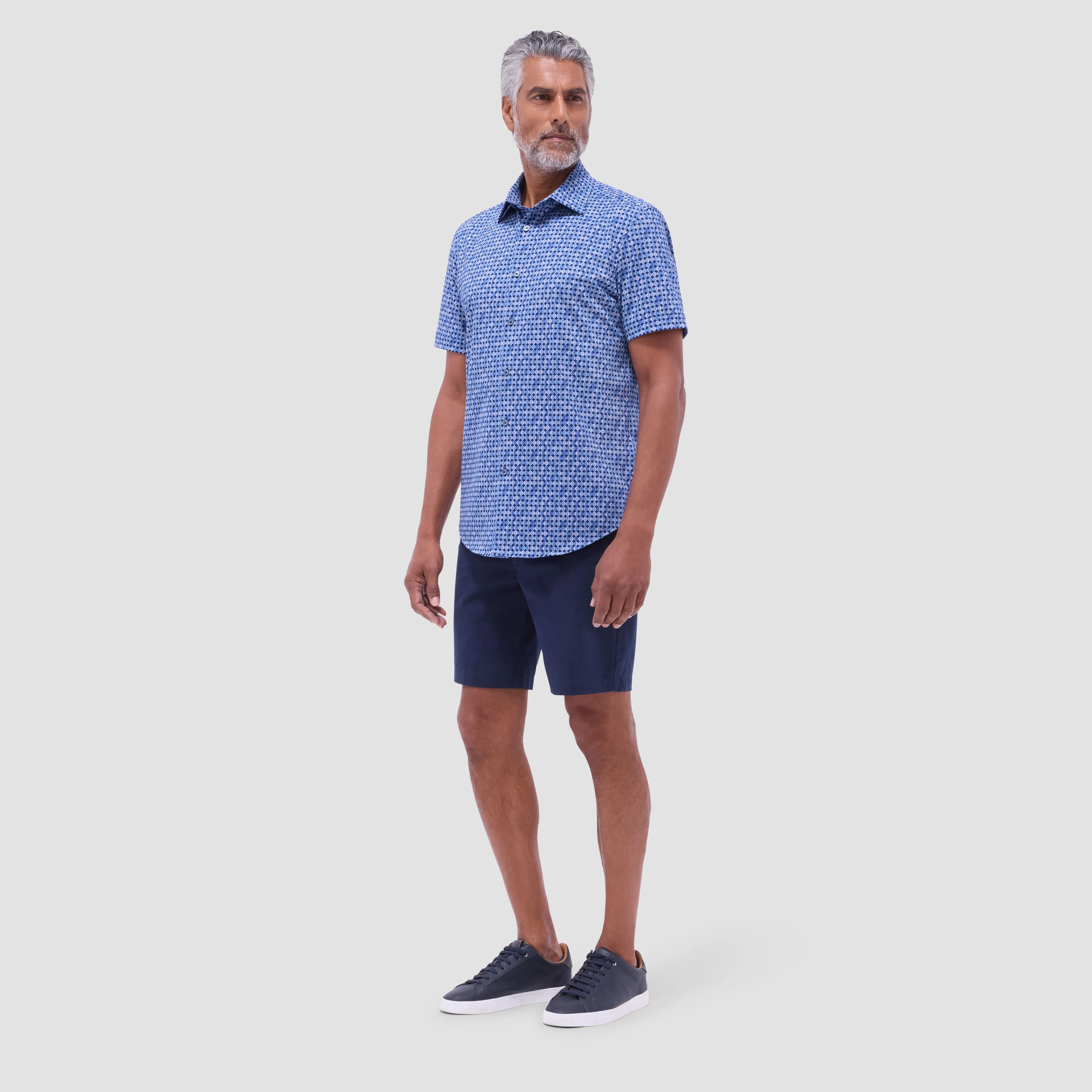 Miles Geometric OoohCotton Short -Sleeve Shirt