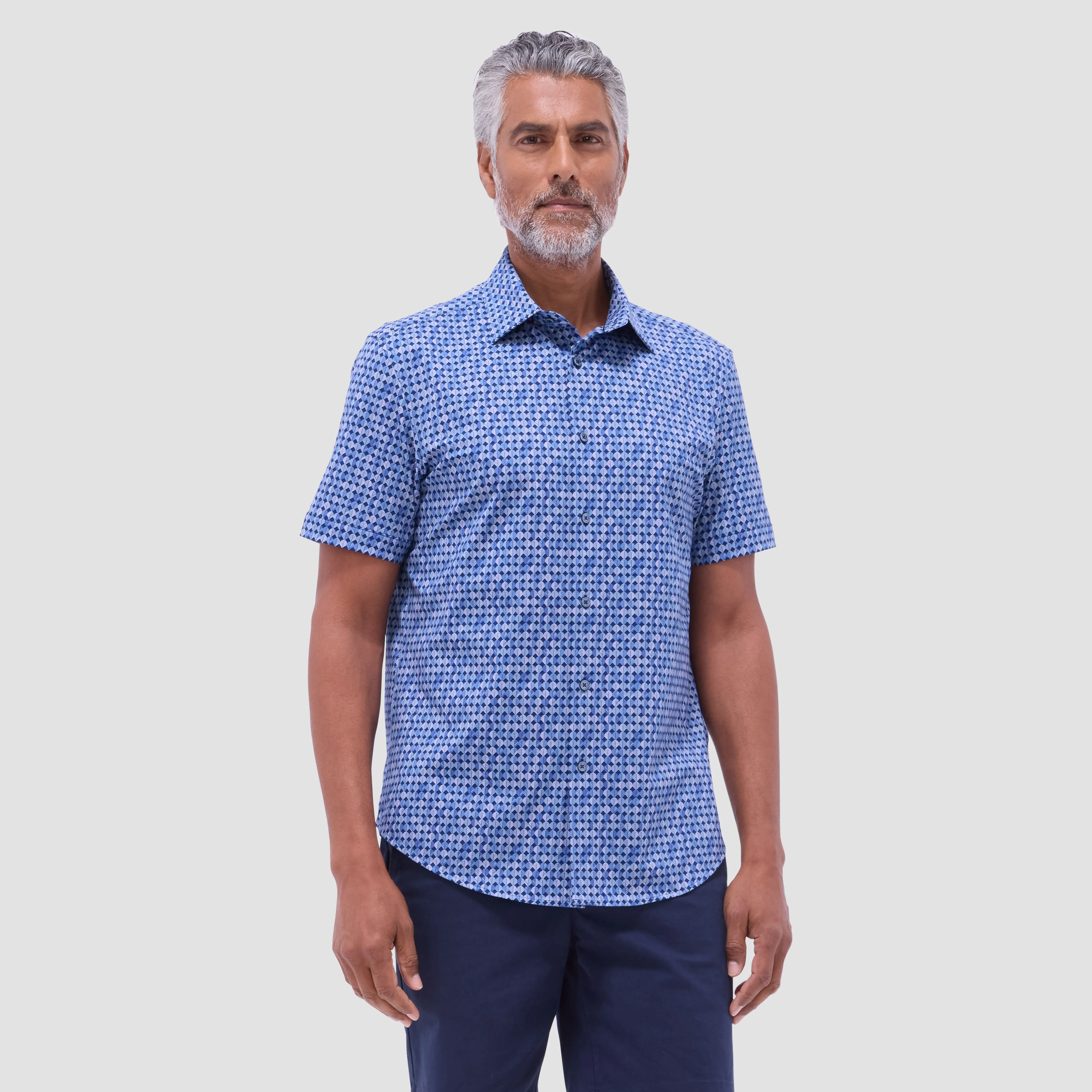 Miles Geometric OoohCotton Short -Sleeve Shirt