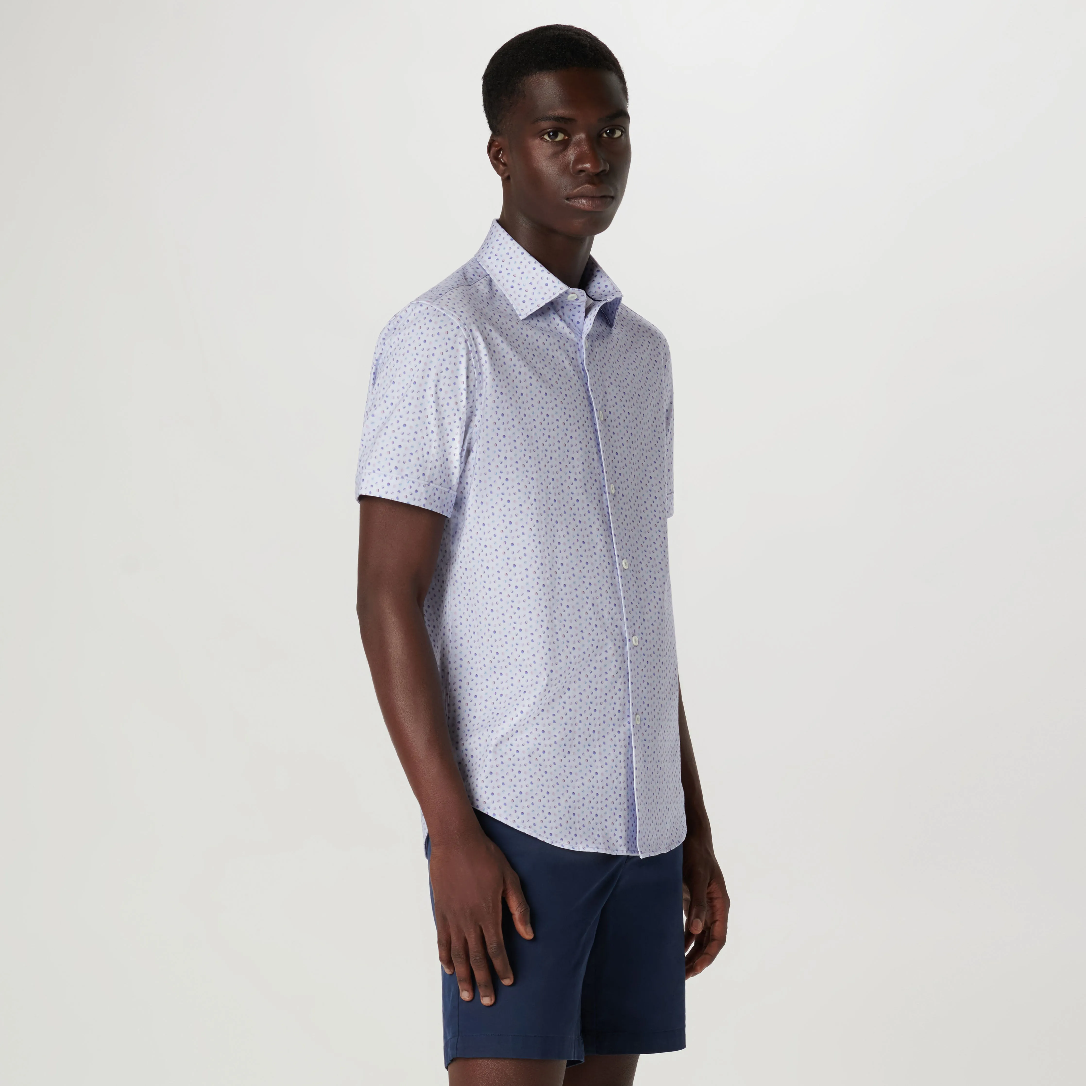 Miles Geometric OoohCotton Short Sleeve Shirt