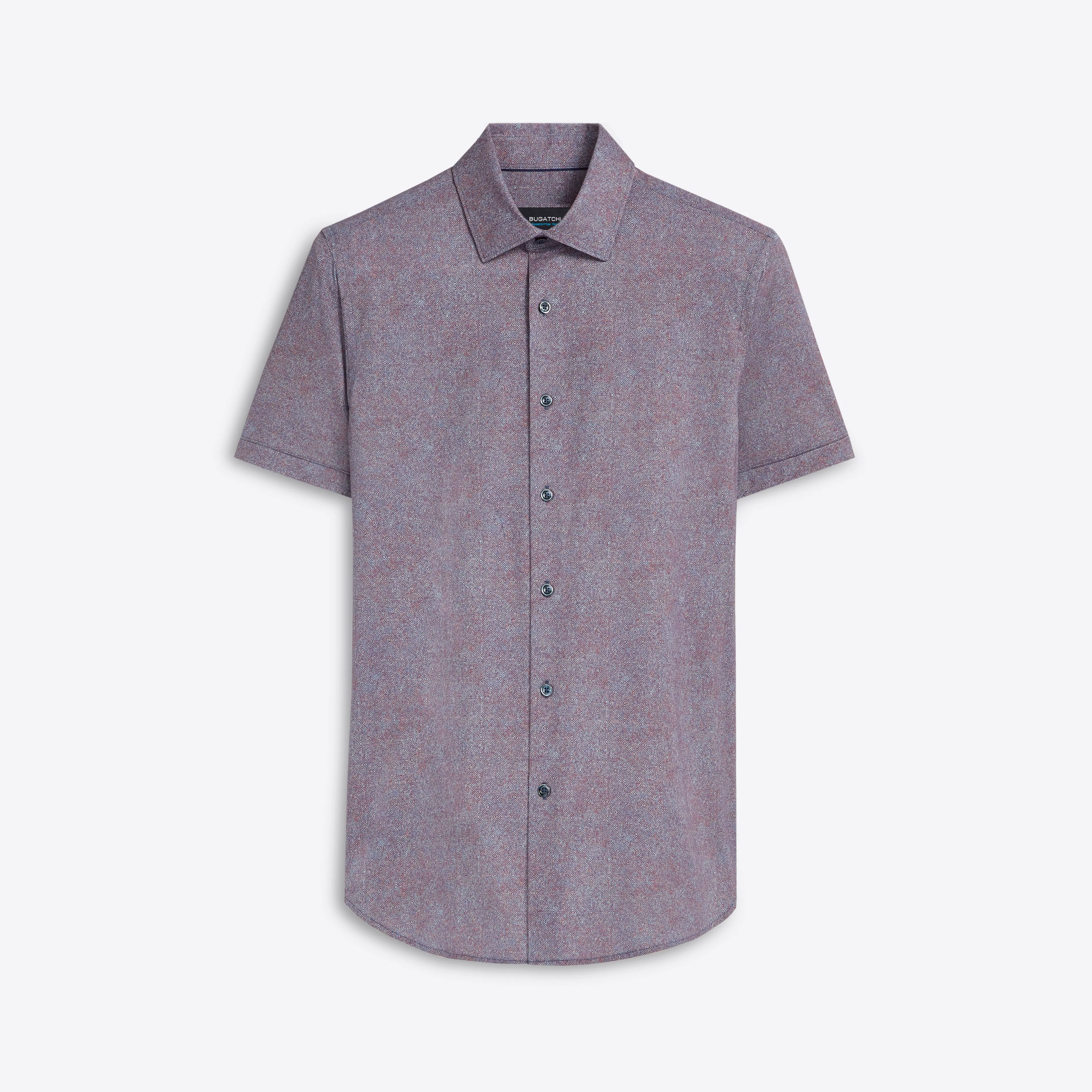 MILES Geometric Print OoohCotton Short Sleeve Shirt