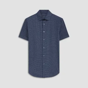 Miles Geometric Print OoohCotton Short Sleeve Shirt