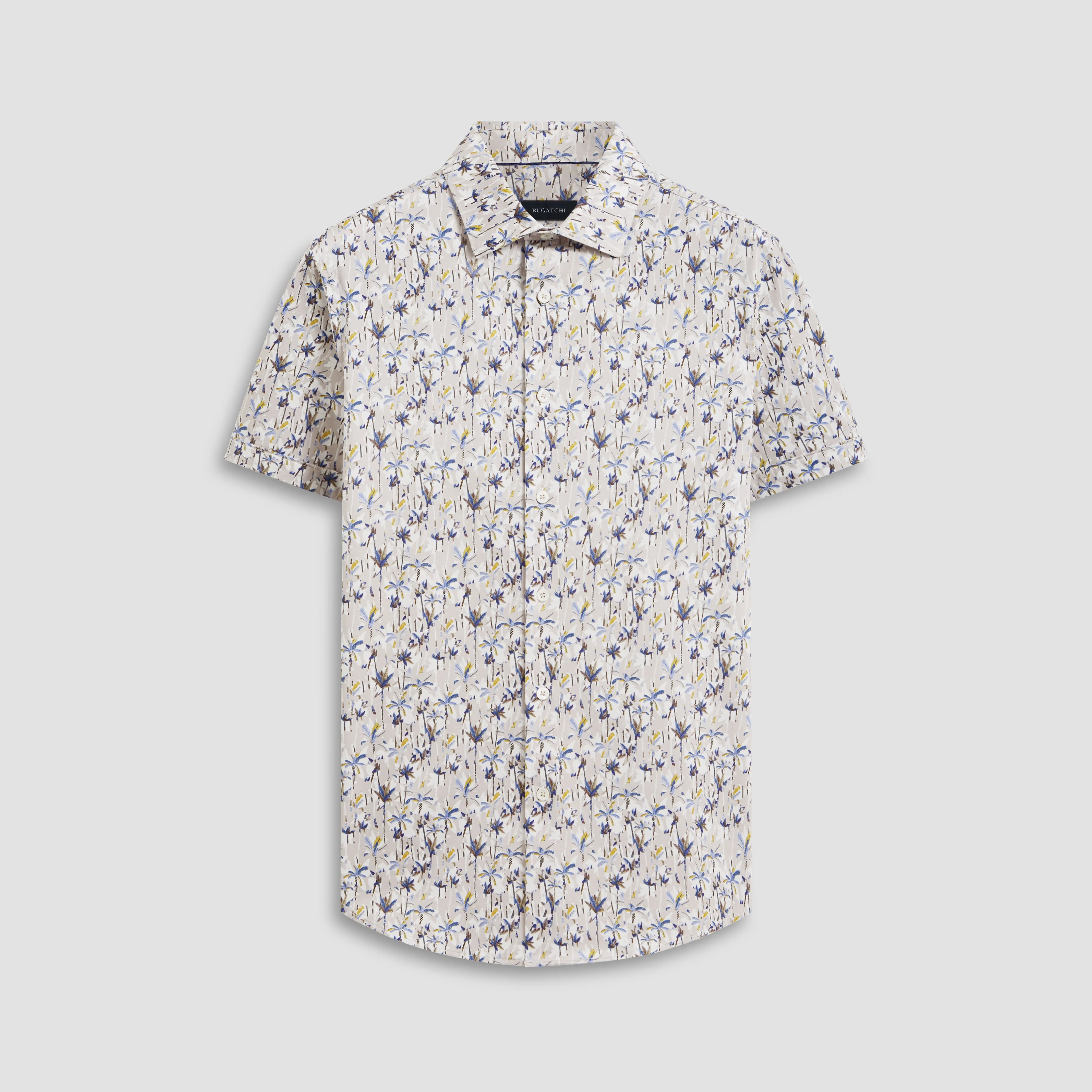 Miles Leaf Print OoohCotton Short Sleeve Shirt