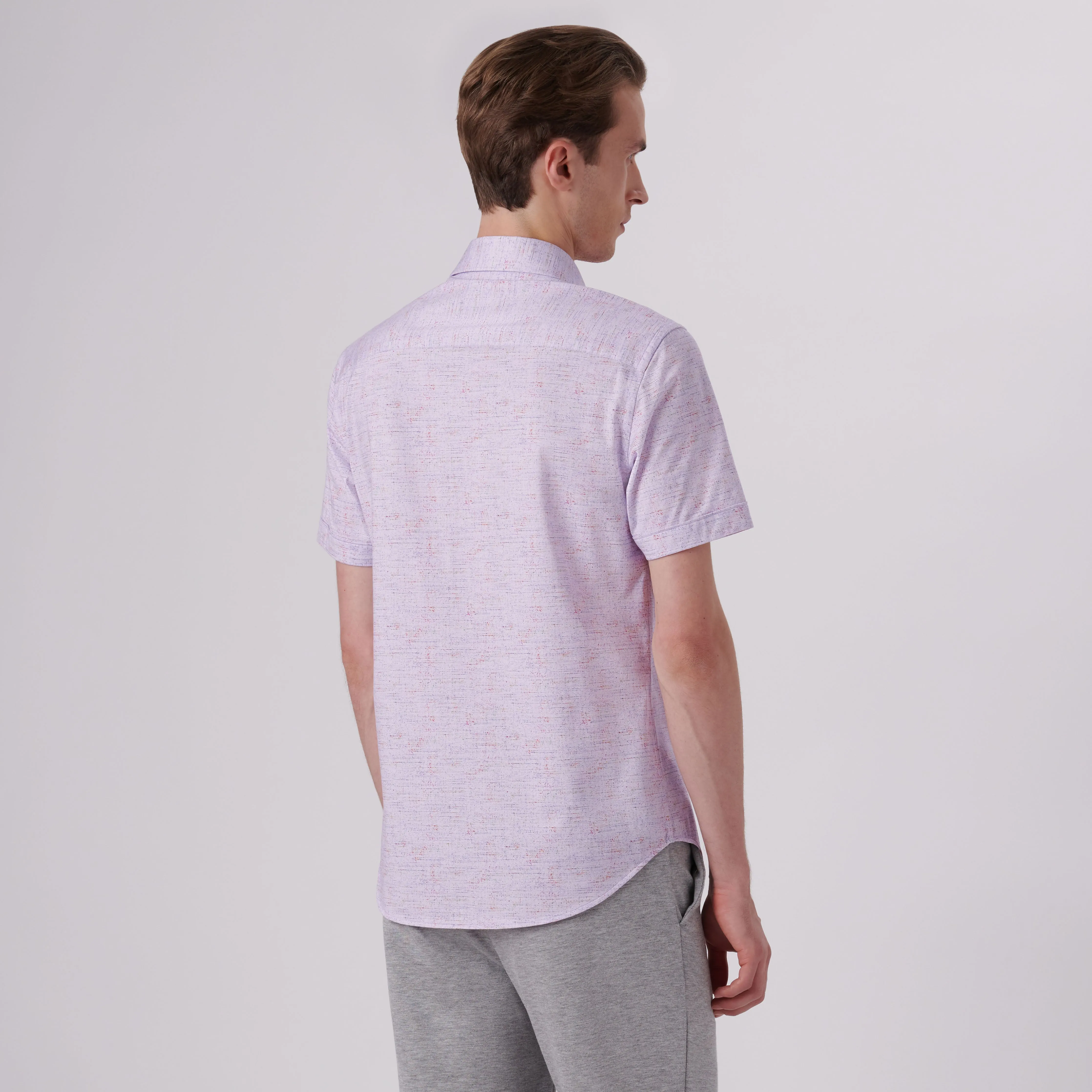 Miles Marled Print OoohCotton Short Sleeve Shirt