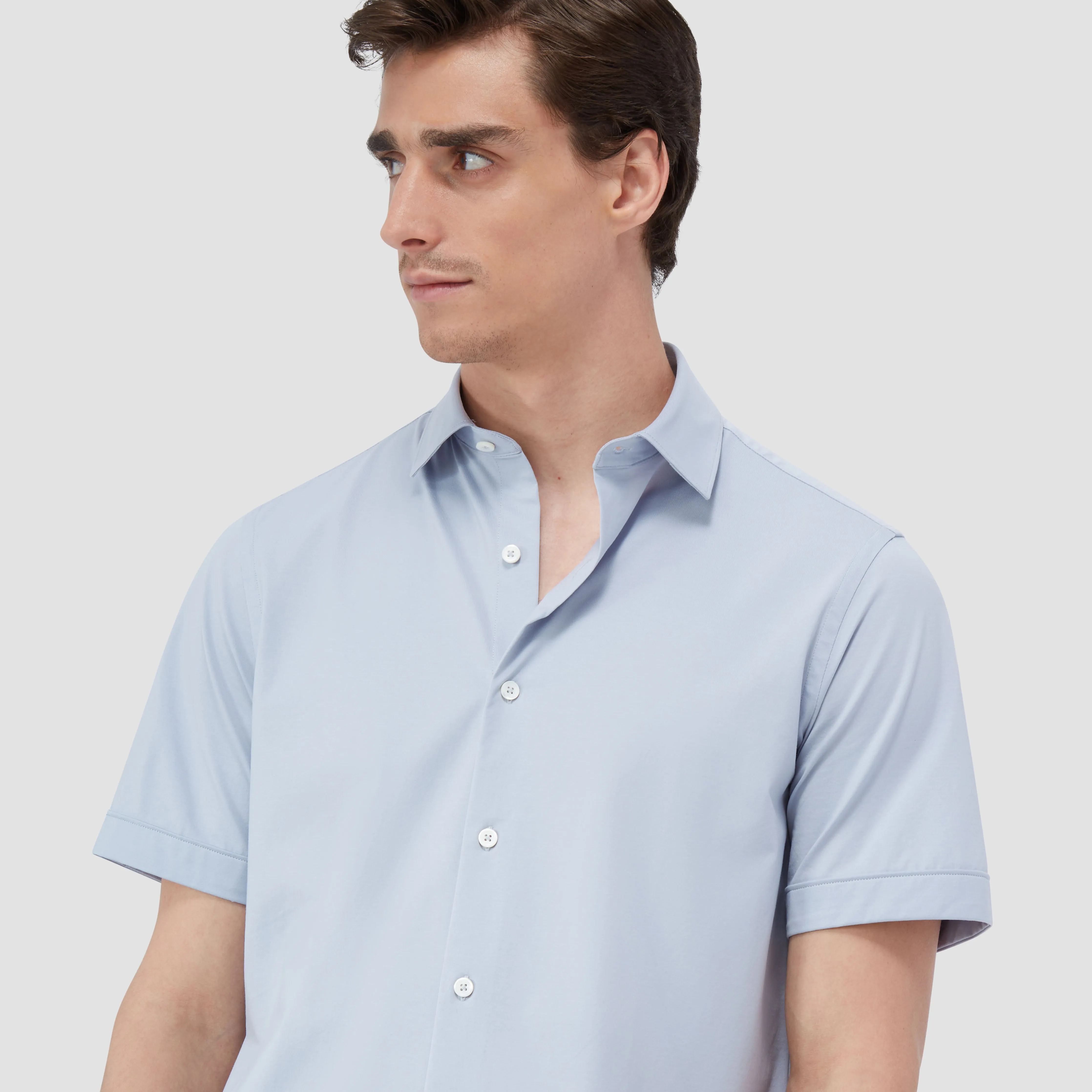 Miles Solid OoohCotton Short Sleeve Shirt