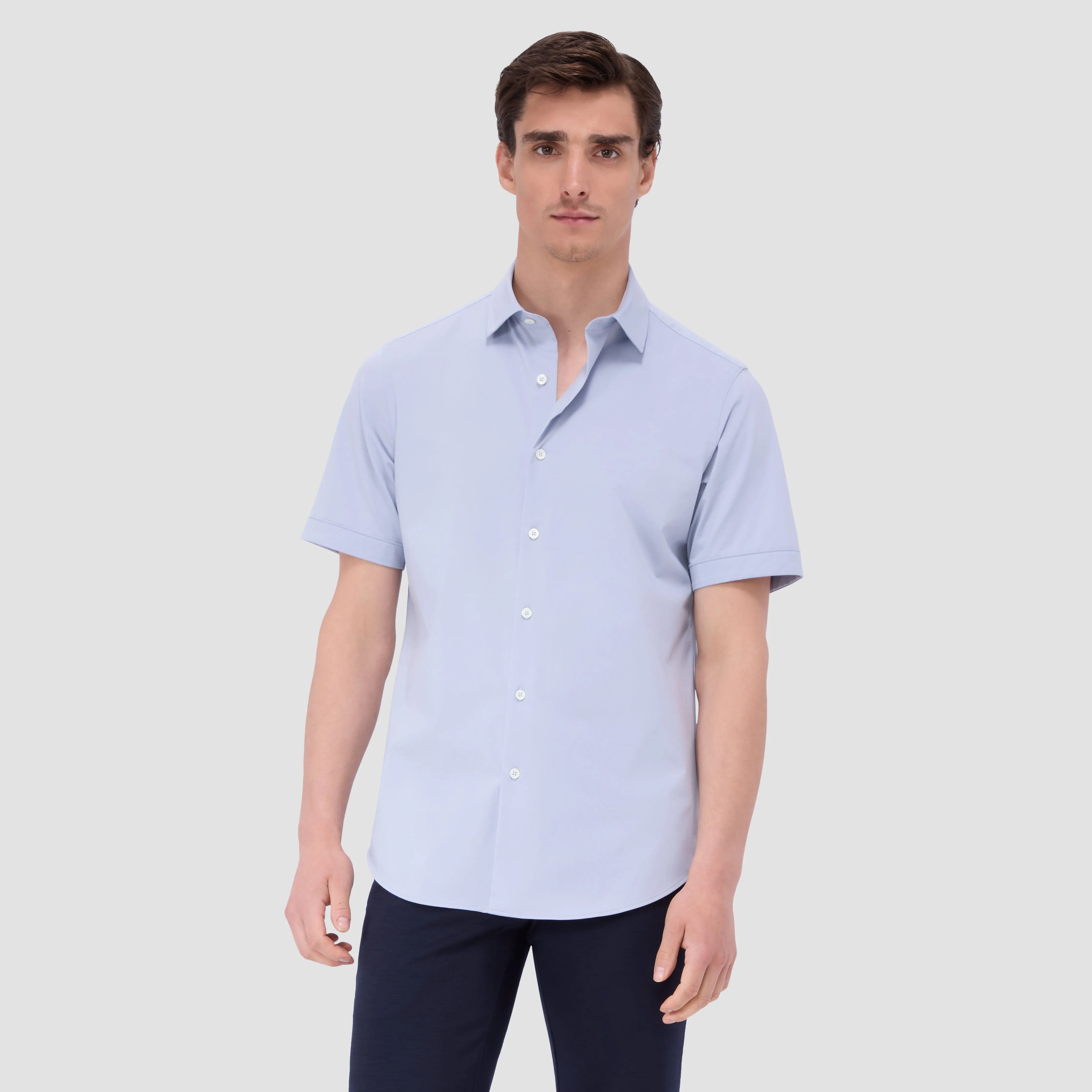 Miles Solid OoohCotton Short Sleeve Shirt
