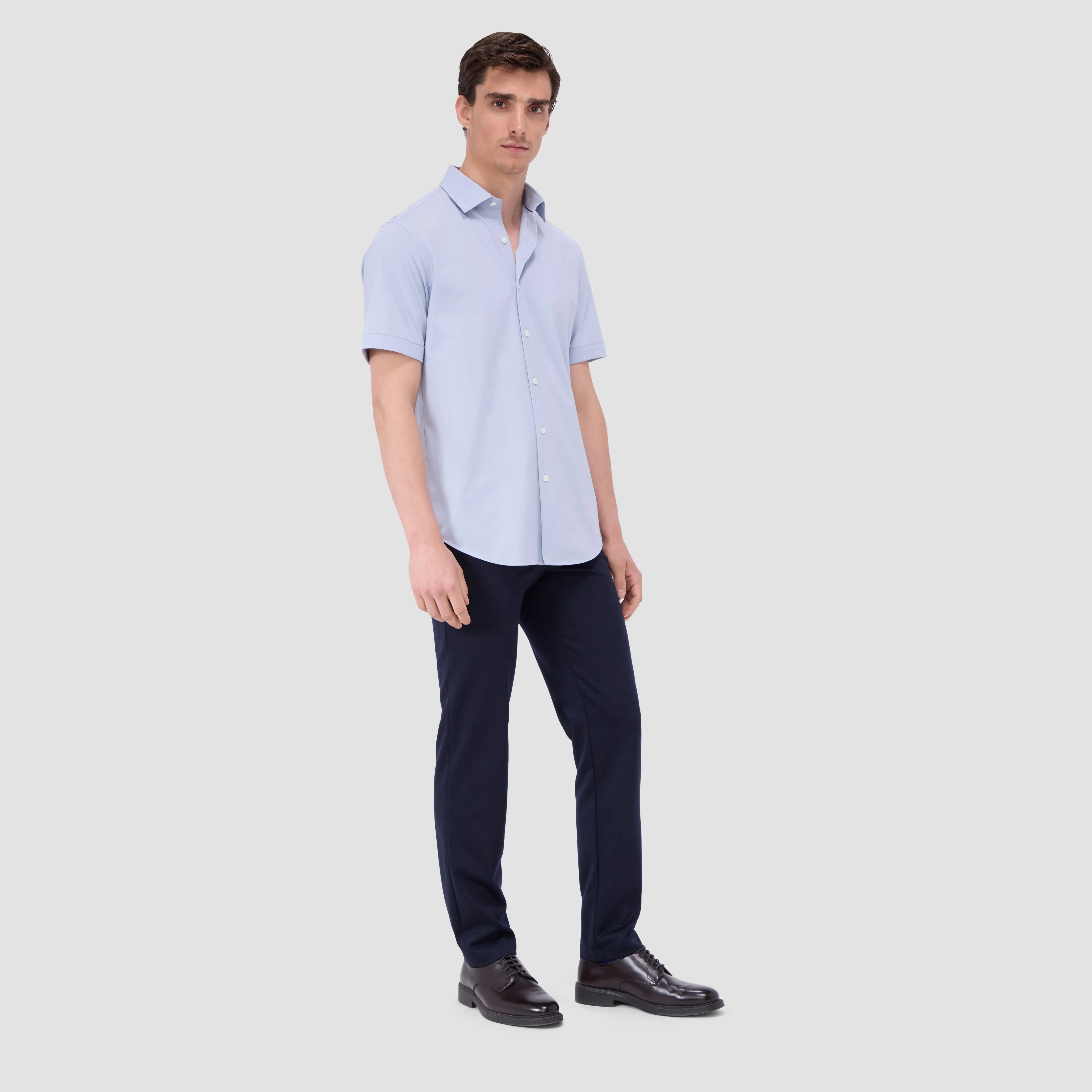 Miles Solid OoohCotton Short Sleeve Shirt