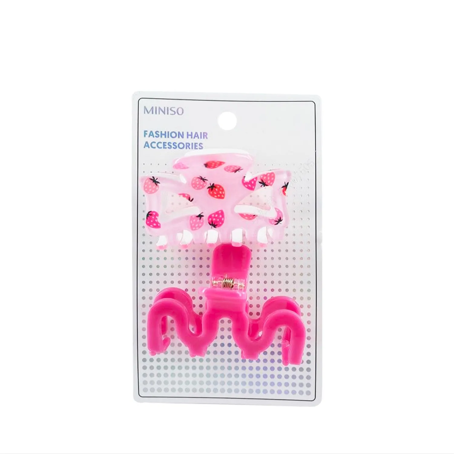 MINISO Strawberry Hair Claw Clips (2 pcs)