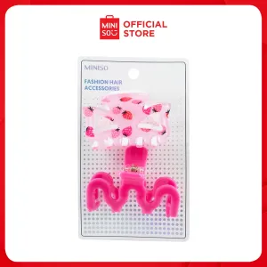 MINISO Strawberry Hair Claw Clips (2 pcs)