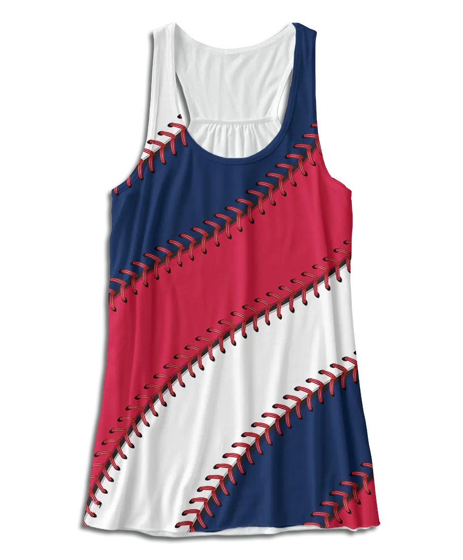 Minnesota Baseball Stitches Racerback Tank Top