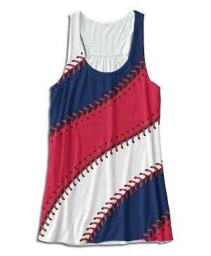 Minnesota Baseball Stitches Racerback Tank Top
