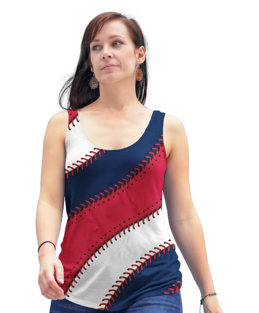 Minnesota Baseball Stitches Racerback Tank Top