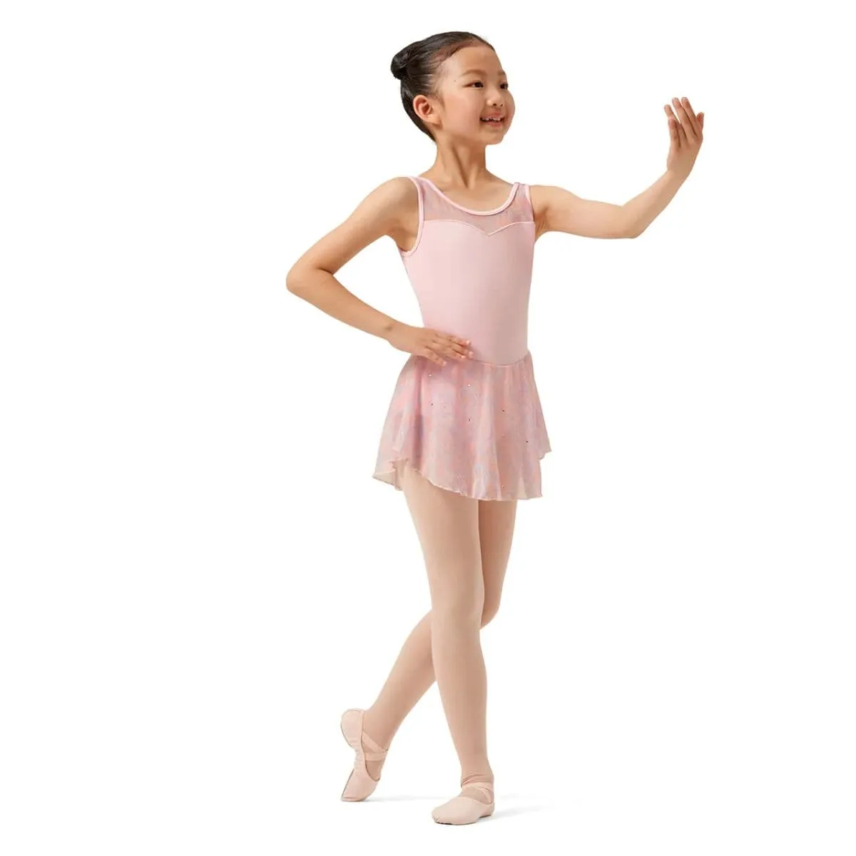 Mirella M1086C Paisley Skirted Leotard - Child