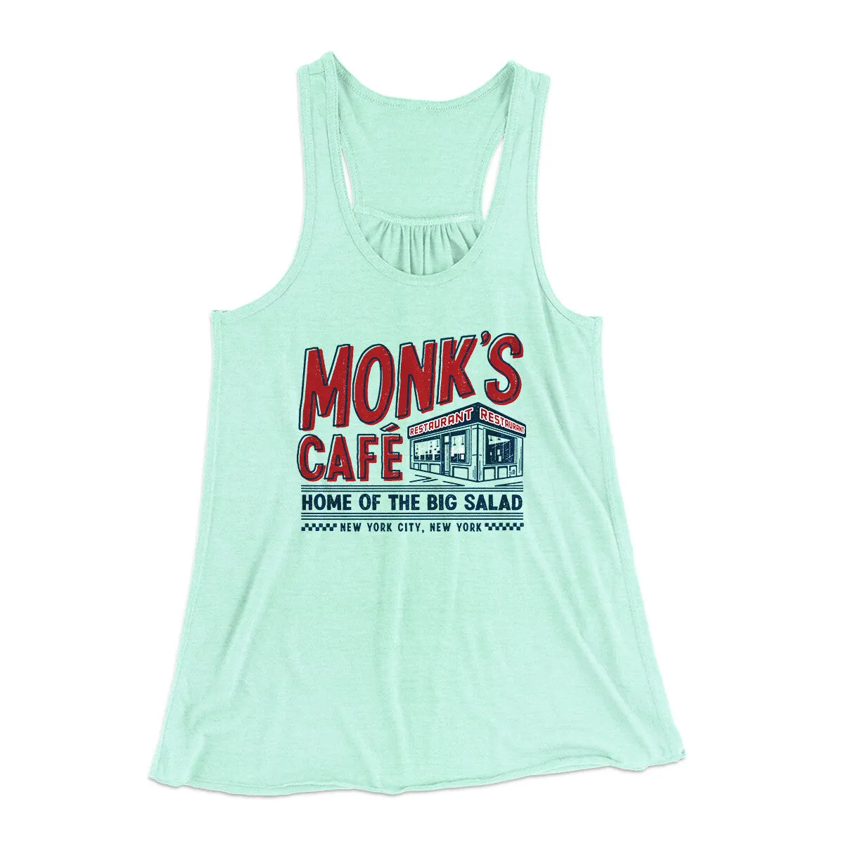Monk's Cafe Women's Flowey Racerback Tank Top