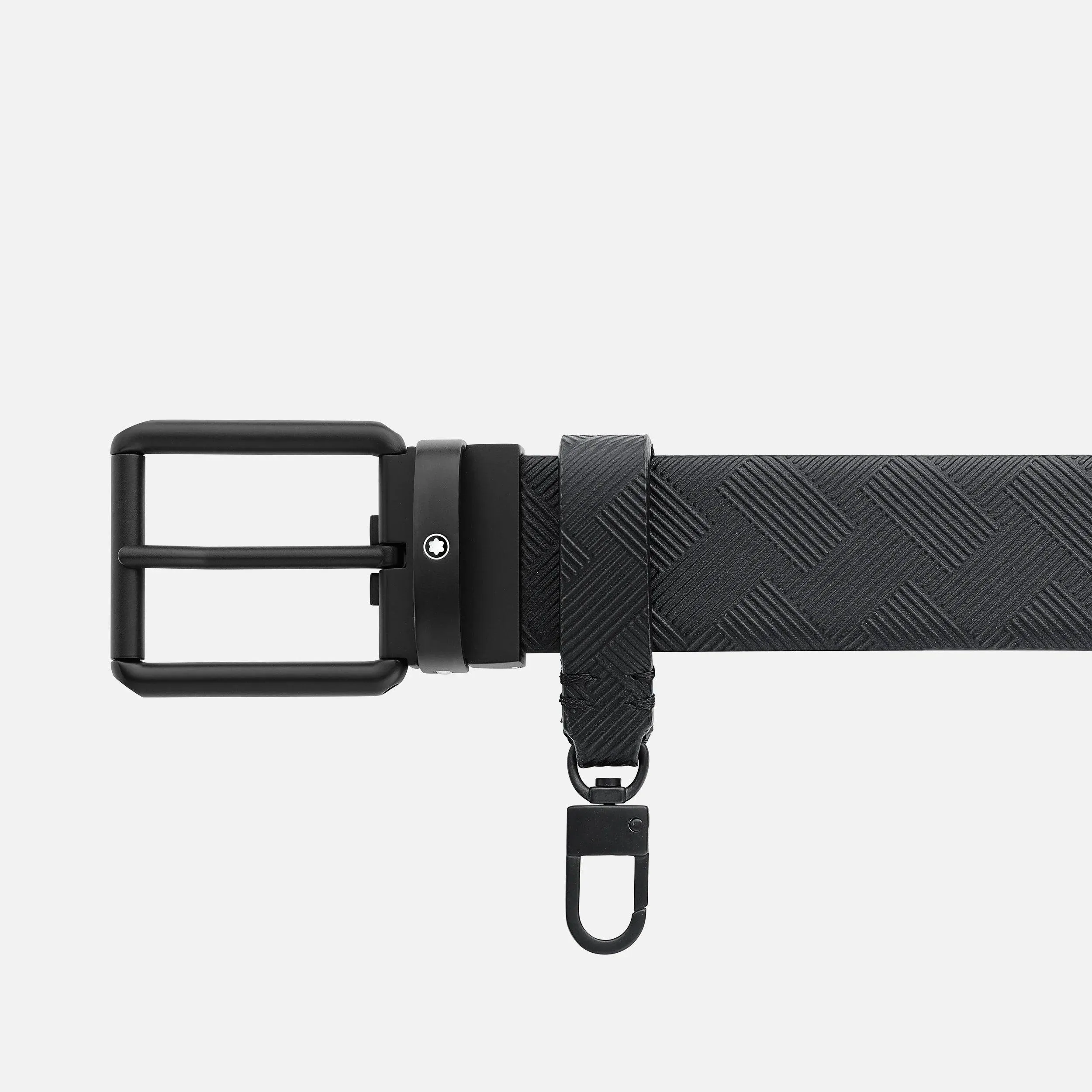 Montblanc 35mm belt Black Pvd Black Leather Black Extreme 3.0/Smooth Black 131183