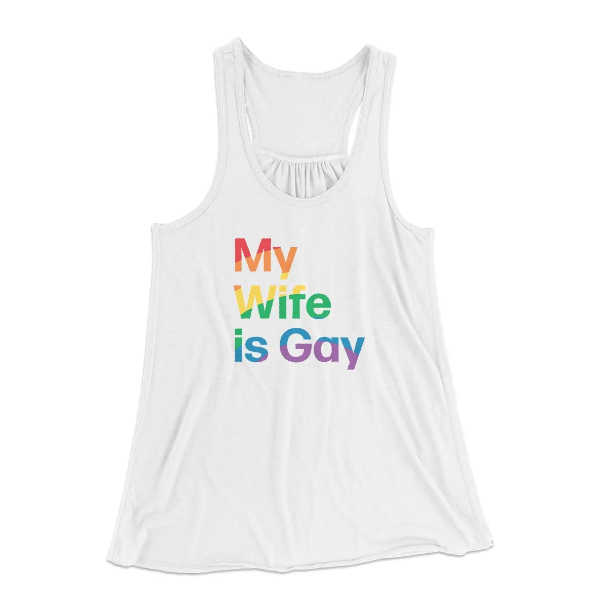 My Wife Is Gay Women's Flowey Tank Top