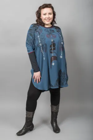 Natural City Tunic Illuminated Calligraphy