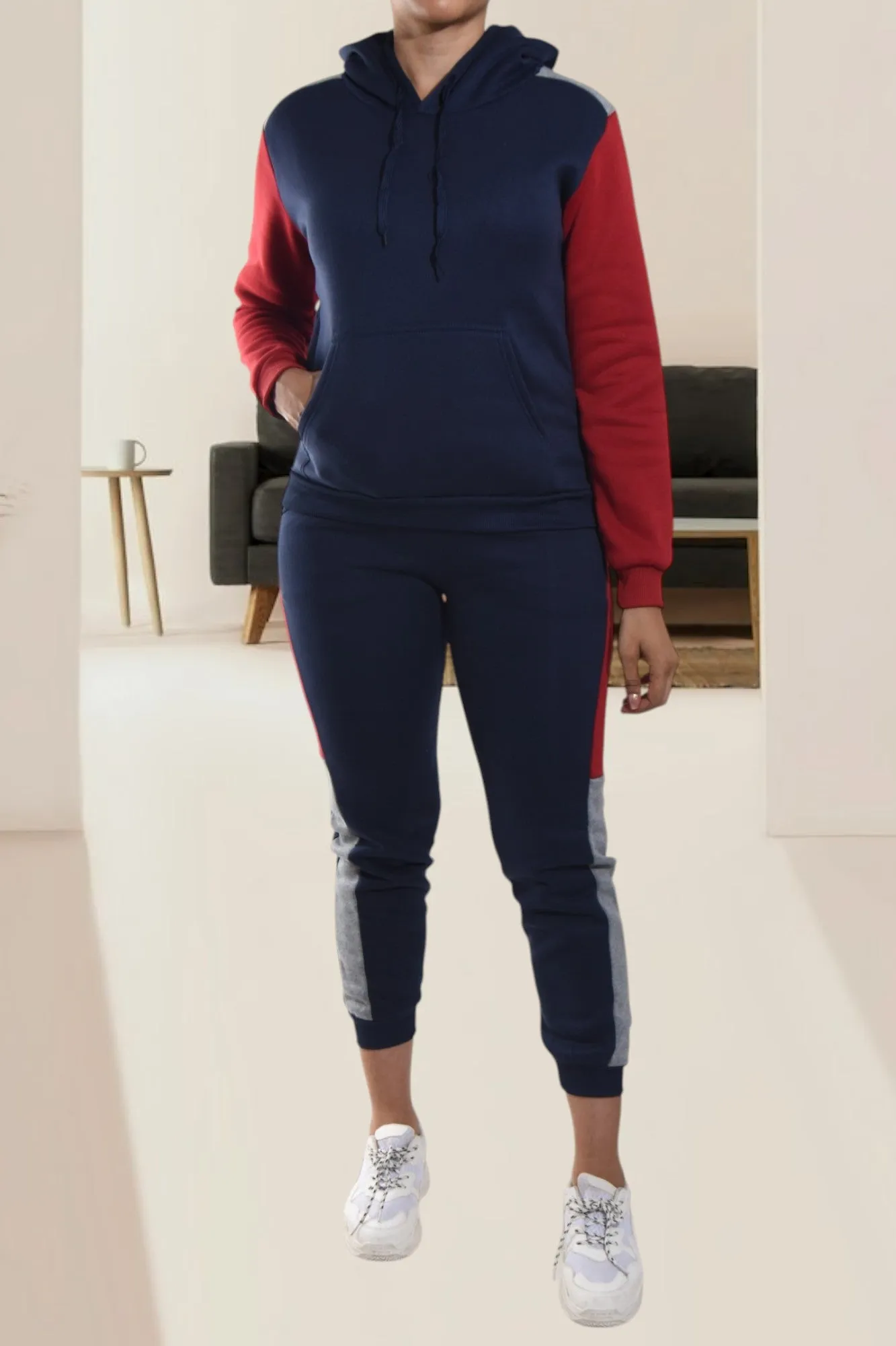 Navy Fleece Tracksuit Set