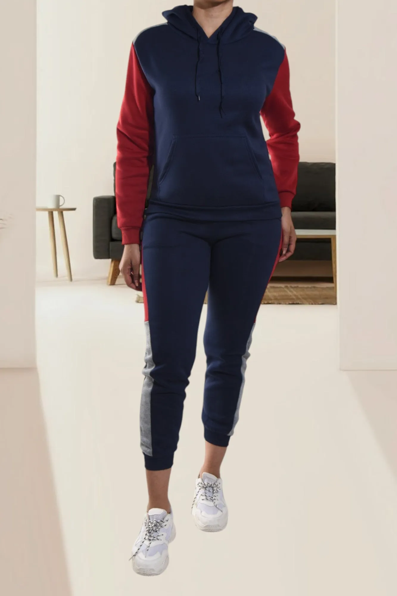 Navy Fleece Tracksuit Set