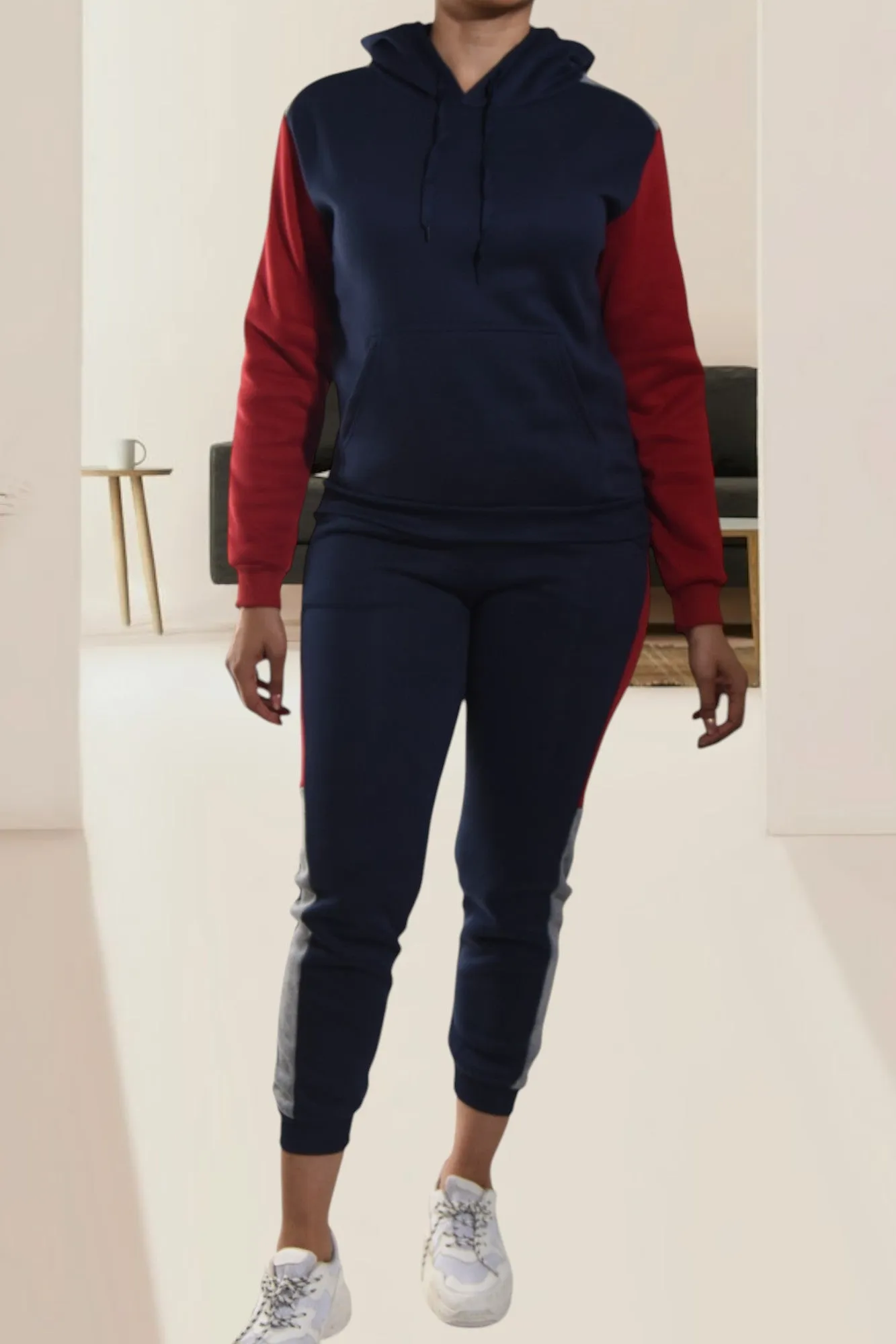 Navy Fleece Tracksuit Set
