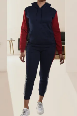 Navy Fleece Tracksuit Set