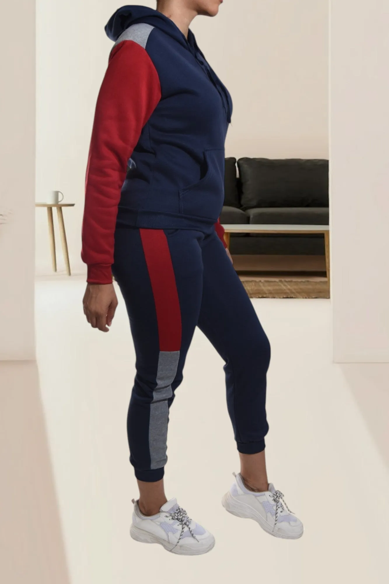 Navy Fleece Tracksuit Set