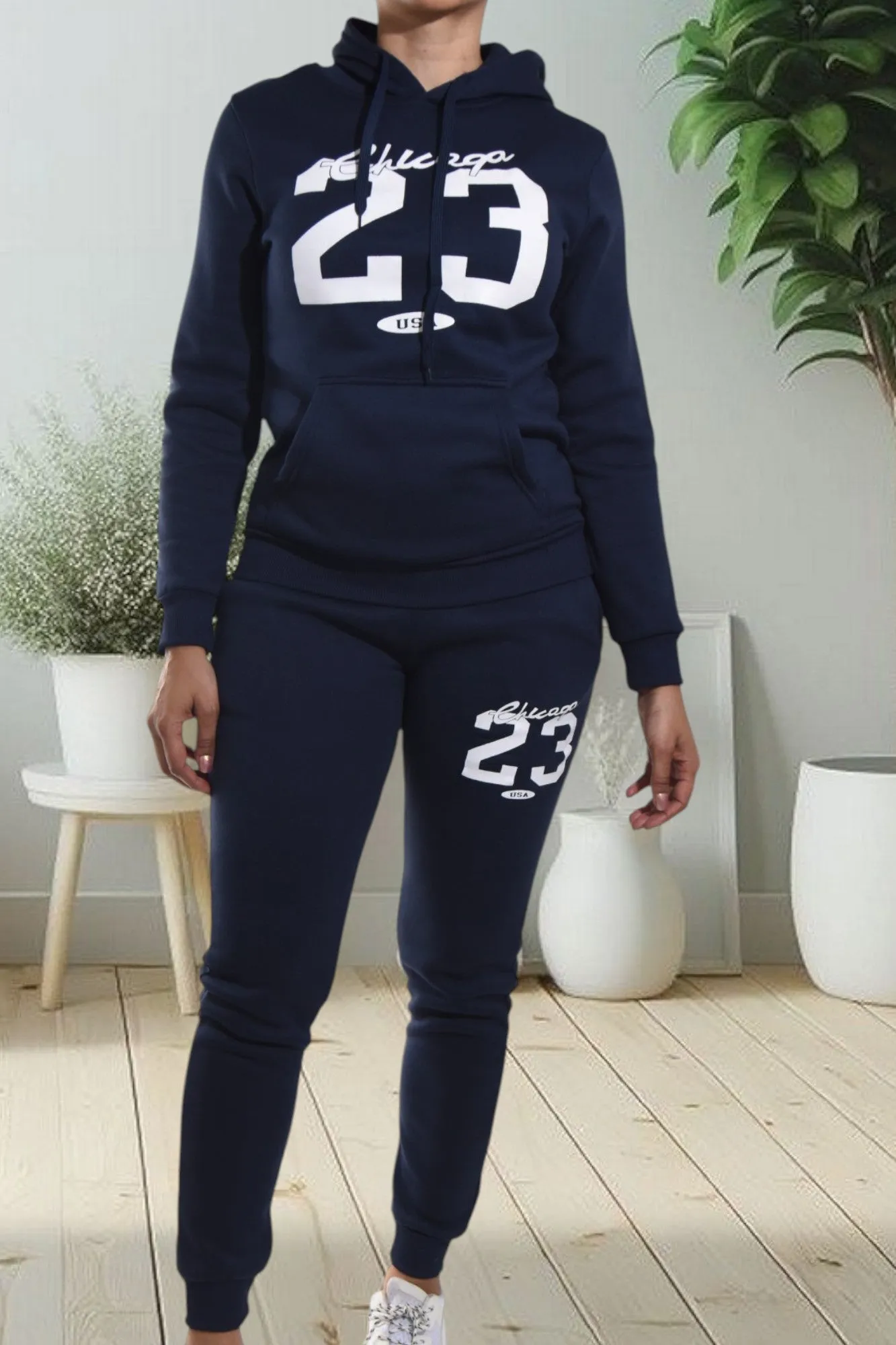 Navy Graphic Tracksuit Set